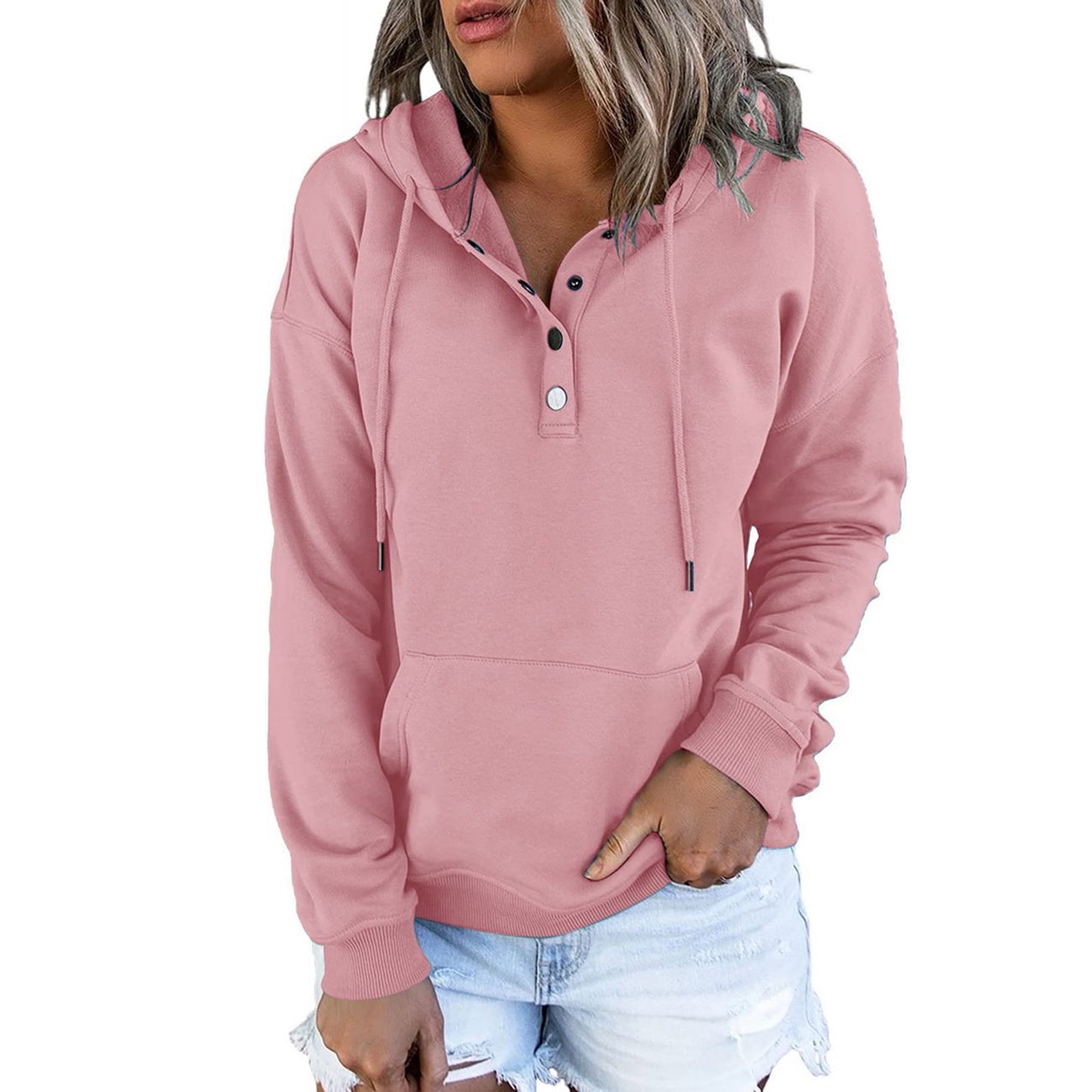 SUNBS Hoodies for Women Casual Sweatshirts Pullover Sweaters Drawstring Long Sleeve Fall Clothes With Pocket