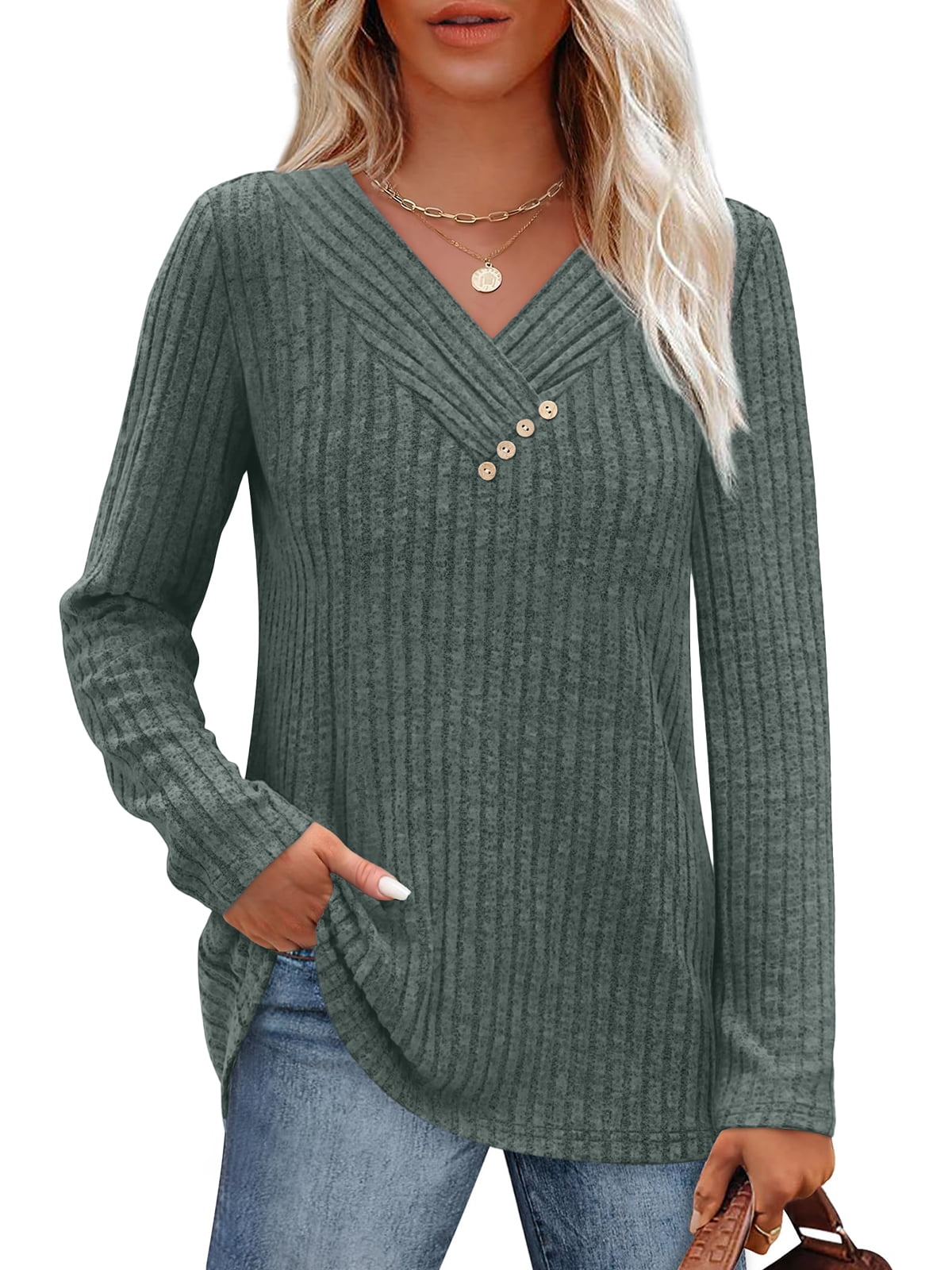 SUNBS Womens Fall Long Sleeve Tunic Tops