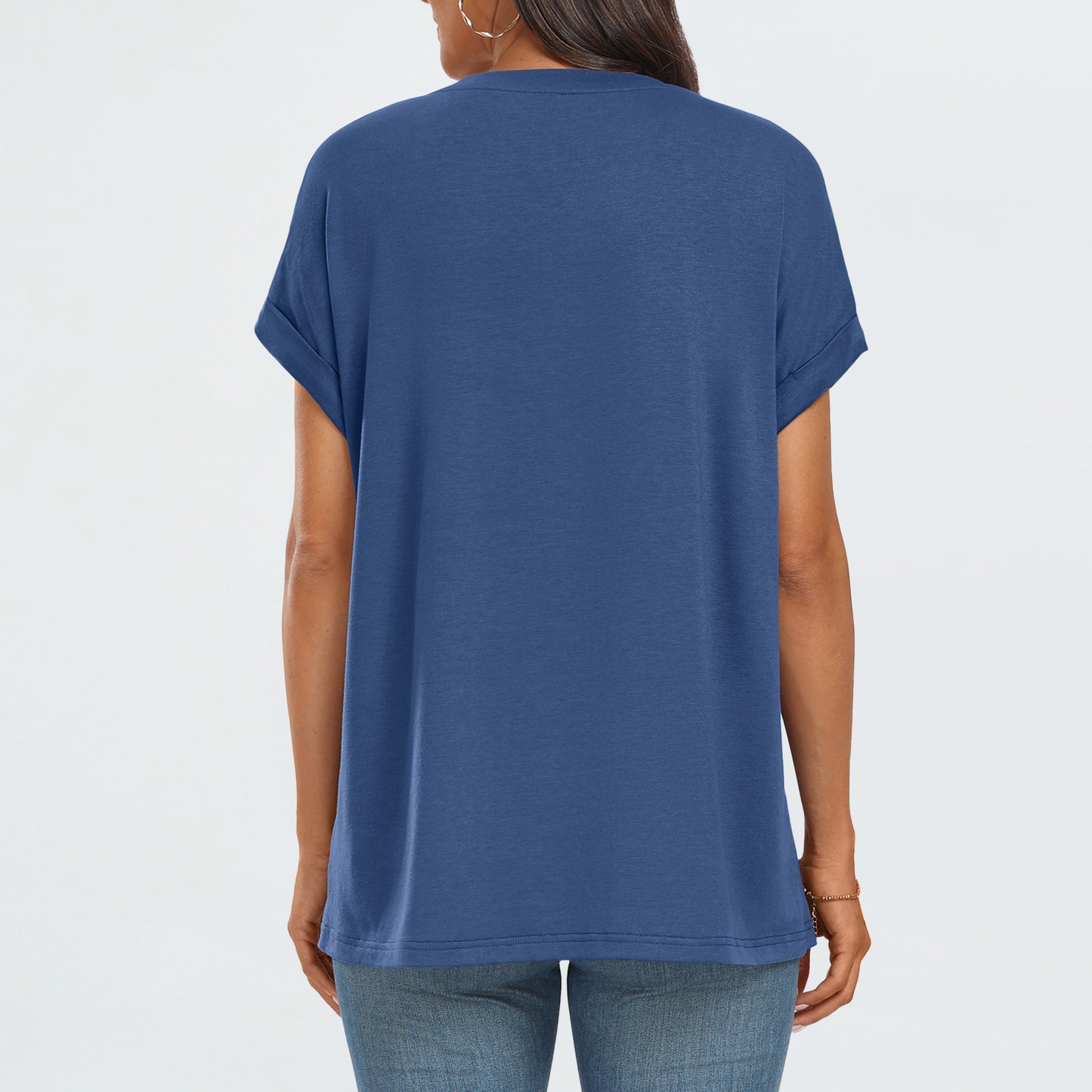 SUNBS Womens Tops Oversized Business Casual Shirts Loose Fit Short Sleeve Tshirts Summer Clothes Fashion Trendy Outfit