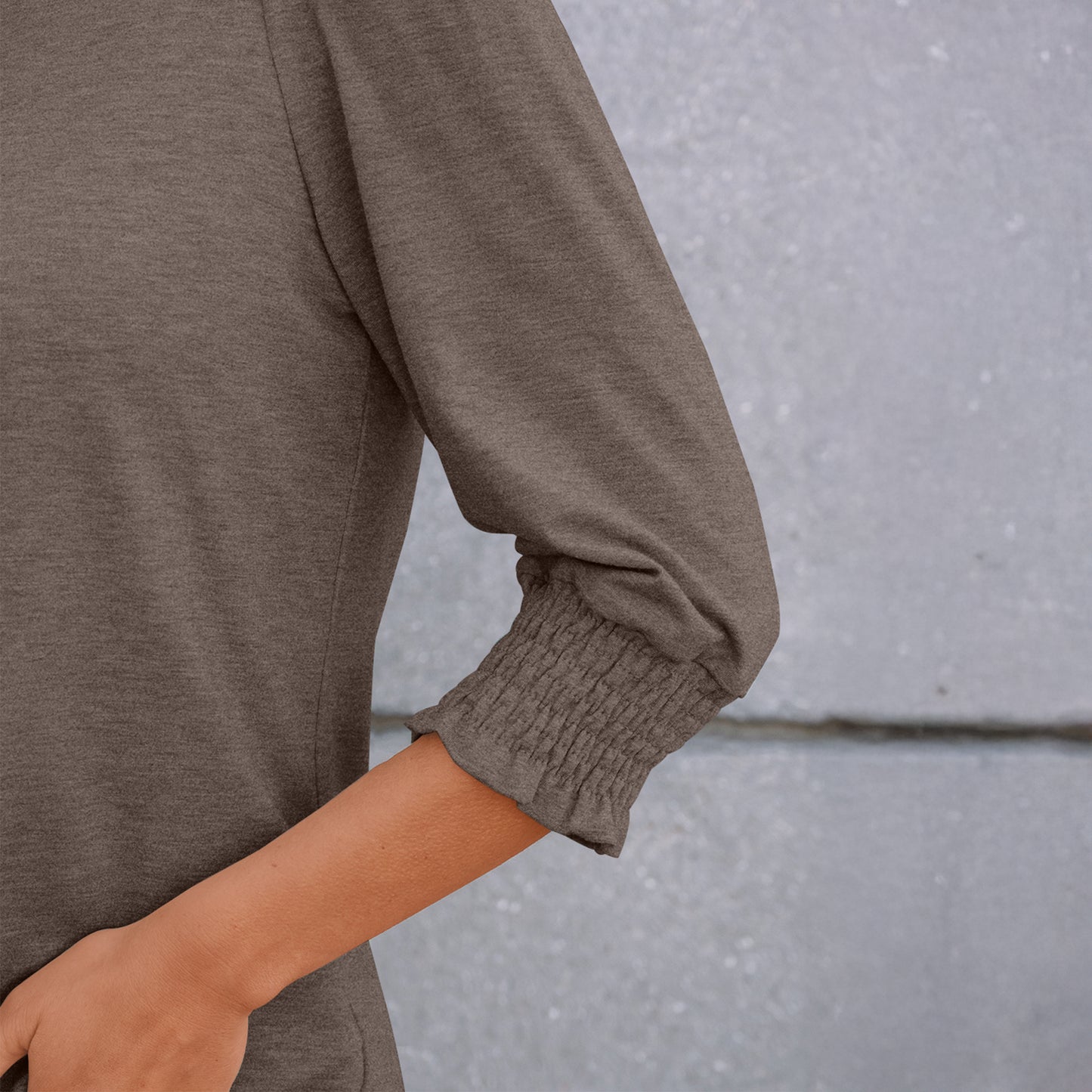 SUNBS Dressy Tops for Women 3/4 Length Sleeve Shirts Casual Blouses Trendy Fall Winter Clothes, Sizes S-2XL
