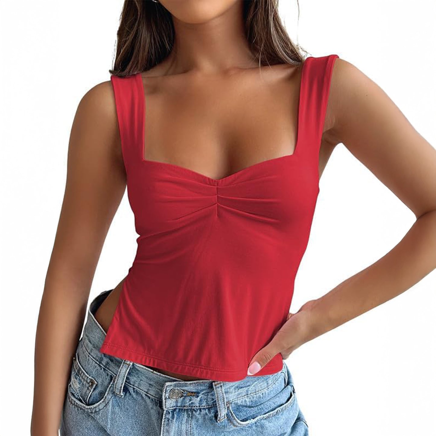 SUNBS Womens Going Out Crop Tops Backless Tank Tops Summer Y2k Teen Girls Basics Cute Clothes