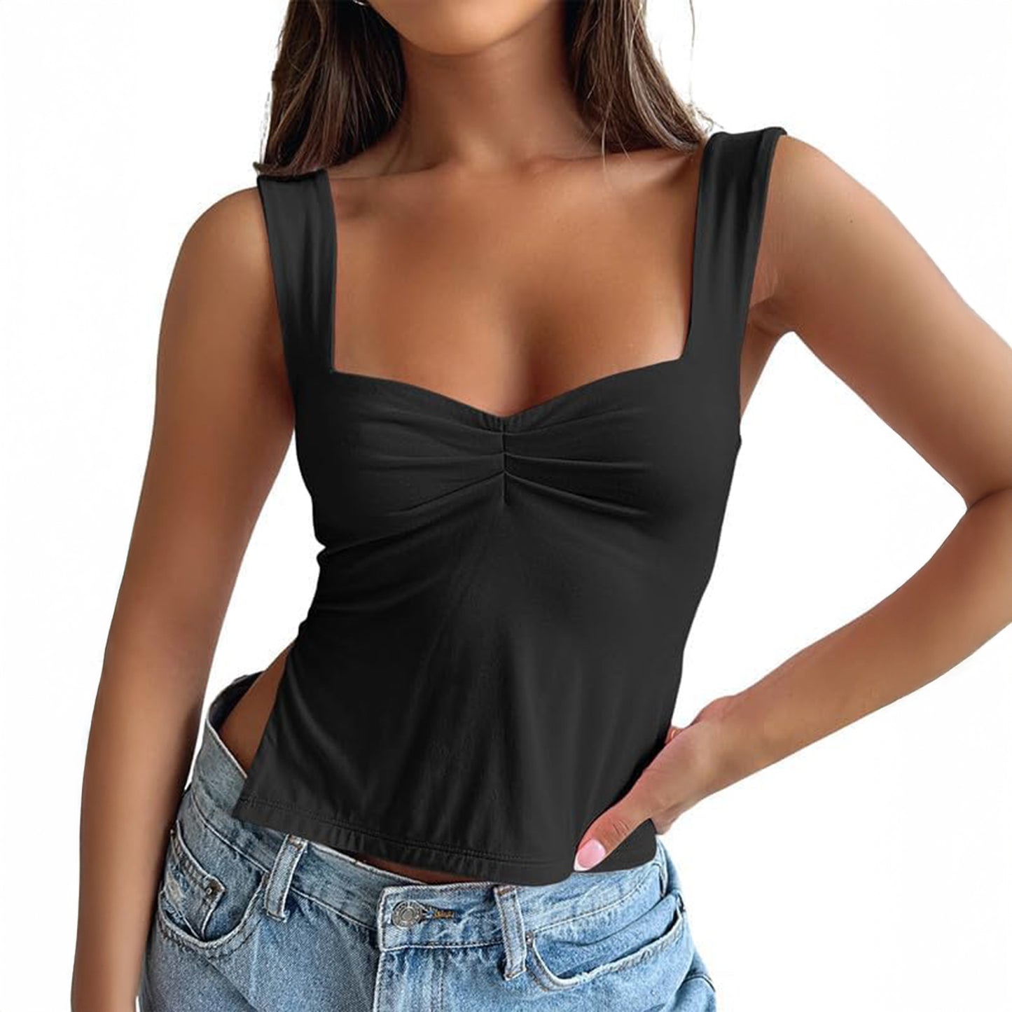 SUNBS Womens Going Out Crop Tops Backless Tank Tops Summer Y2k Teen Girls Basics Cute Clothes