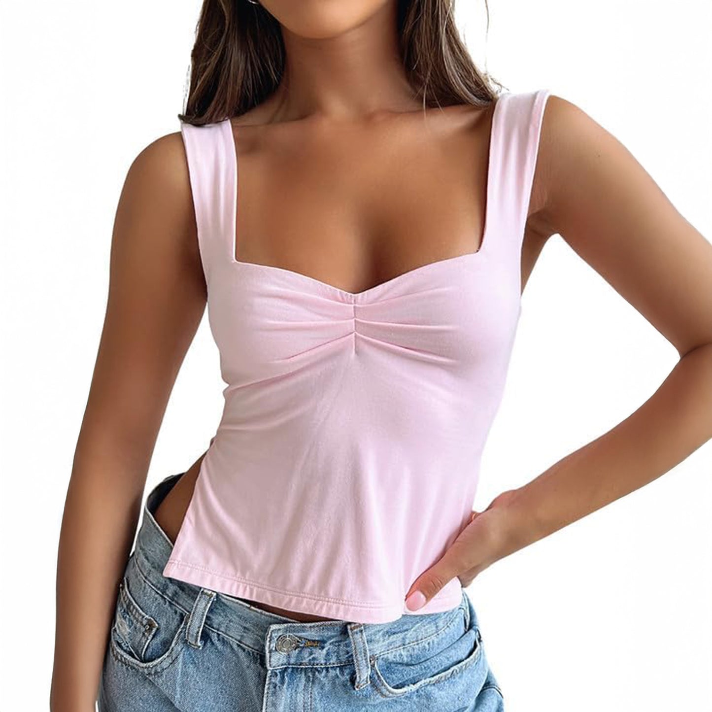 SUNBS Womens Going Out Crop Tops Backless Tank Tops Summer Y2k Teen Girls Basics Cute Clothes