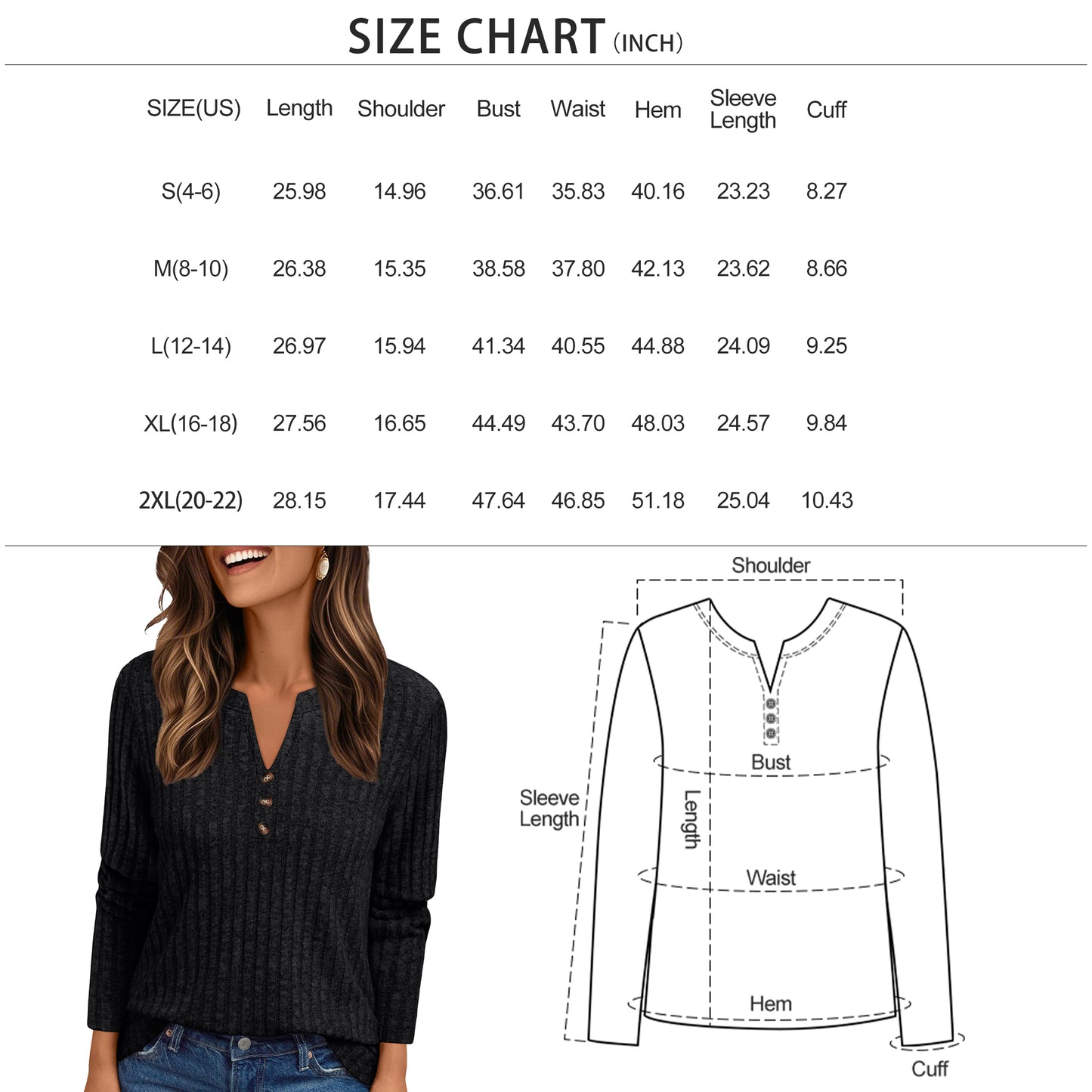 SUNBS Tunic Shirts for Womens Long Sleeve Tops Casual V Neck Sweaters for Women Blouses