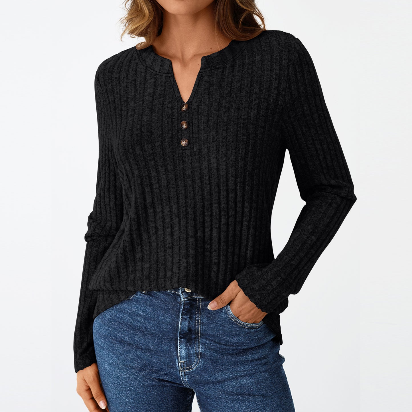 SUNBS Tunic Shirts for Womens Long Sleeve Tops Casual V Neck Sweaters for Women Blouses