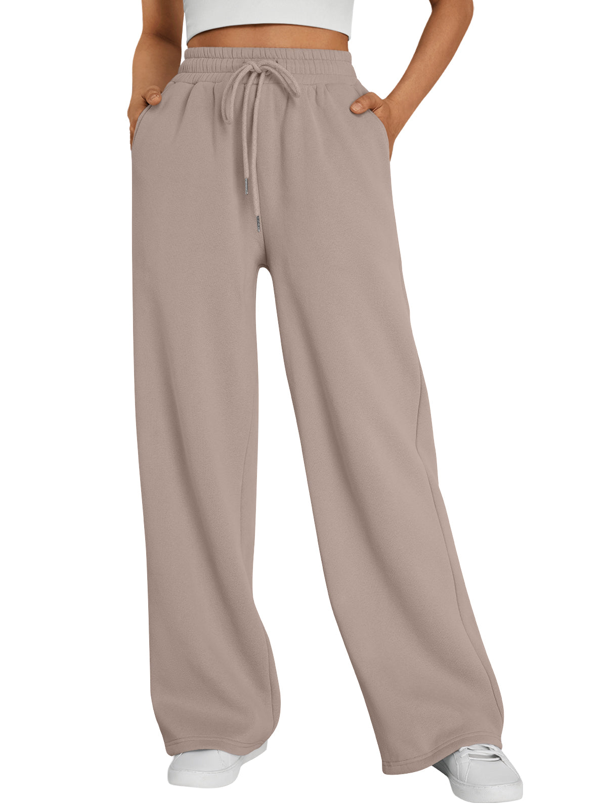SUNBS Wide Leg Sweatpants Womens Cargo High Waisted Baggy Lounge Pants Drawstring Athletic Cotton Joggers with Pockets 2025