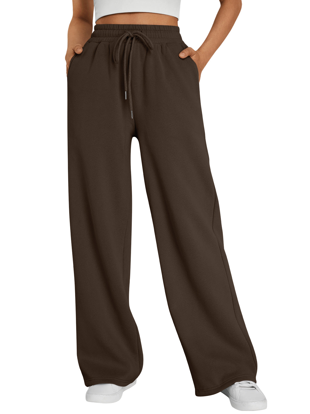 SUNBS Wide Leg Sweatpants Womens Cargo High Waisted Baggy Lounge Pants Drawstring Athletic Cotton Joggers with Pockets 2025