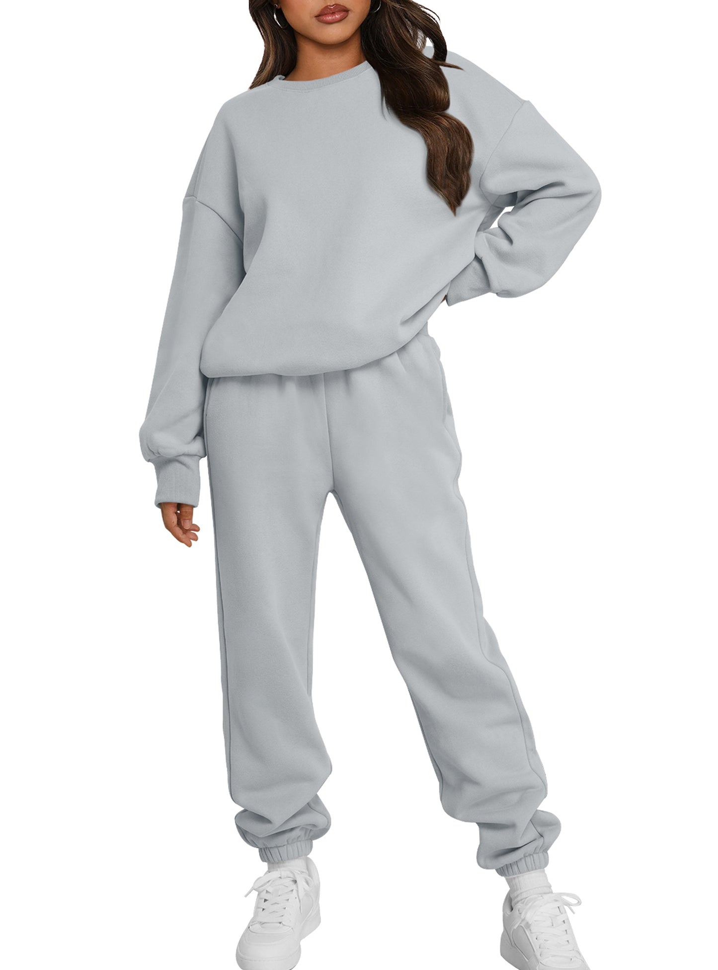 SUNBS Sweatsuits Women 2 Piece Outfits Two Piece Crewneck Sweatshirts Sets Lounge Fall Sweatpants 2025 Tracksuits
