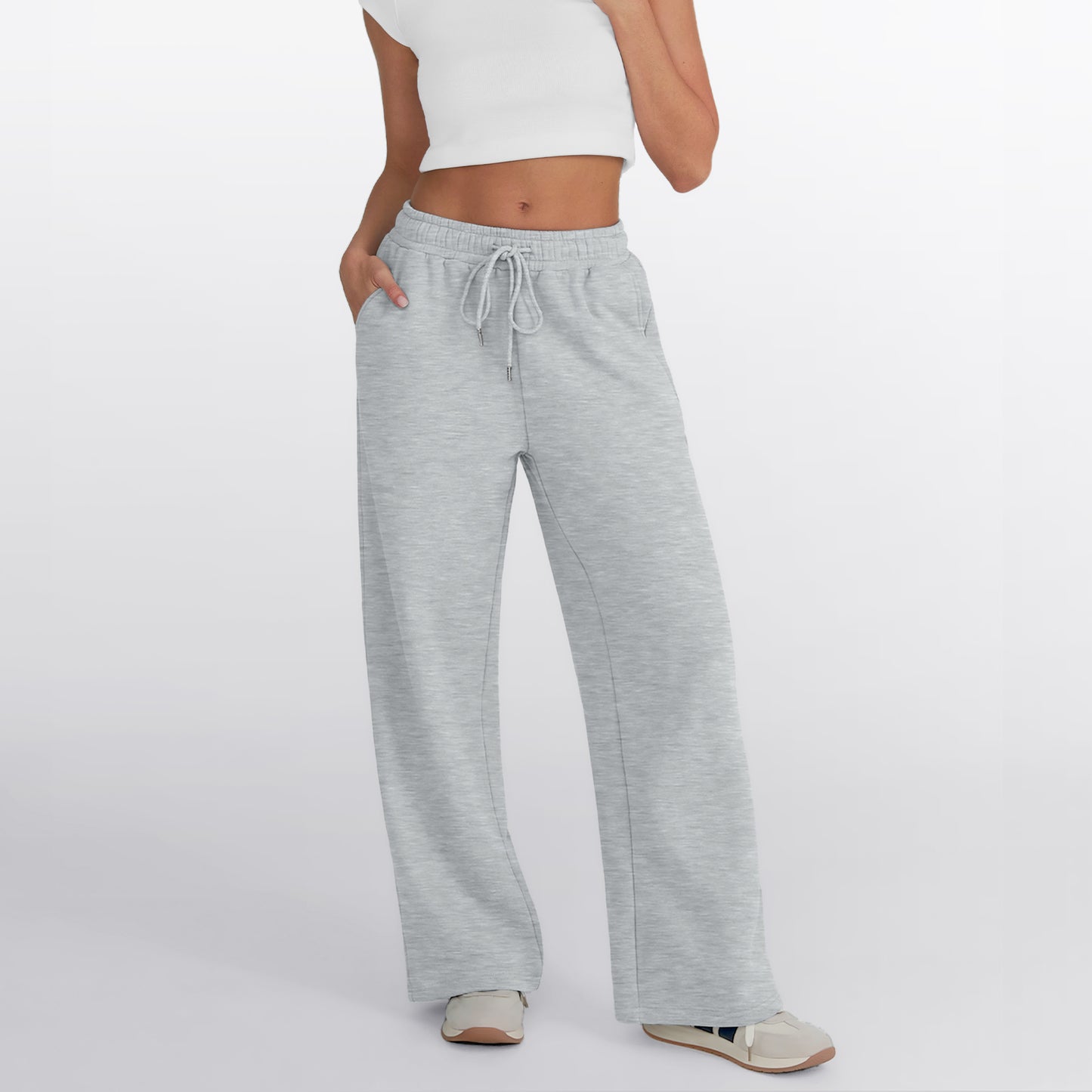 SUNBS Wide Leg Sweatpants Womens Cargo High Waisted Baggy Lounge Pants Drawstring Athletic Cotton Joggers with Pockets 2025