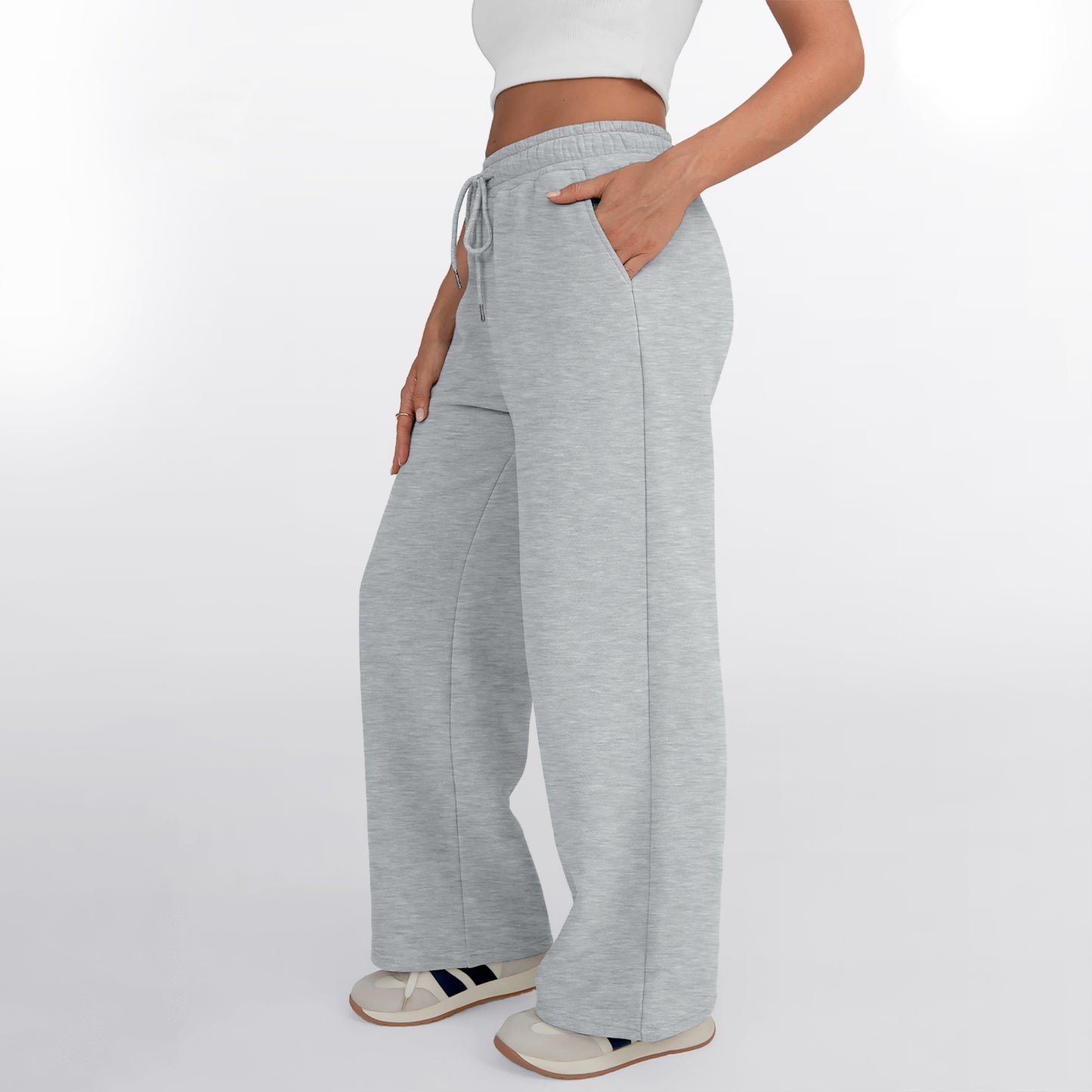 SUNBS Wide Leg Sweatpants Womens Cargo High Waisted Baggy Lounge Pants Drawstring Athletic Cotton Joggers with Pockets 2025
