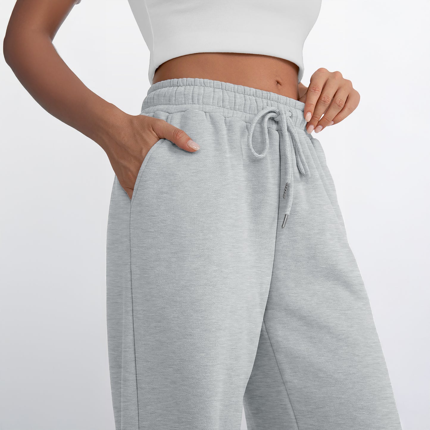 SUNBS Wide Leg Sweatpants Womens Cargo High Waisted Baggy Lounge Pants Drawstring Athletic Cotton Joggers with Pockets 2025