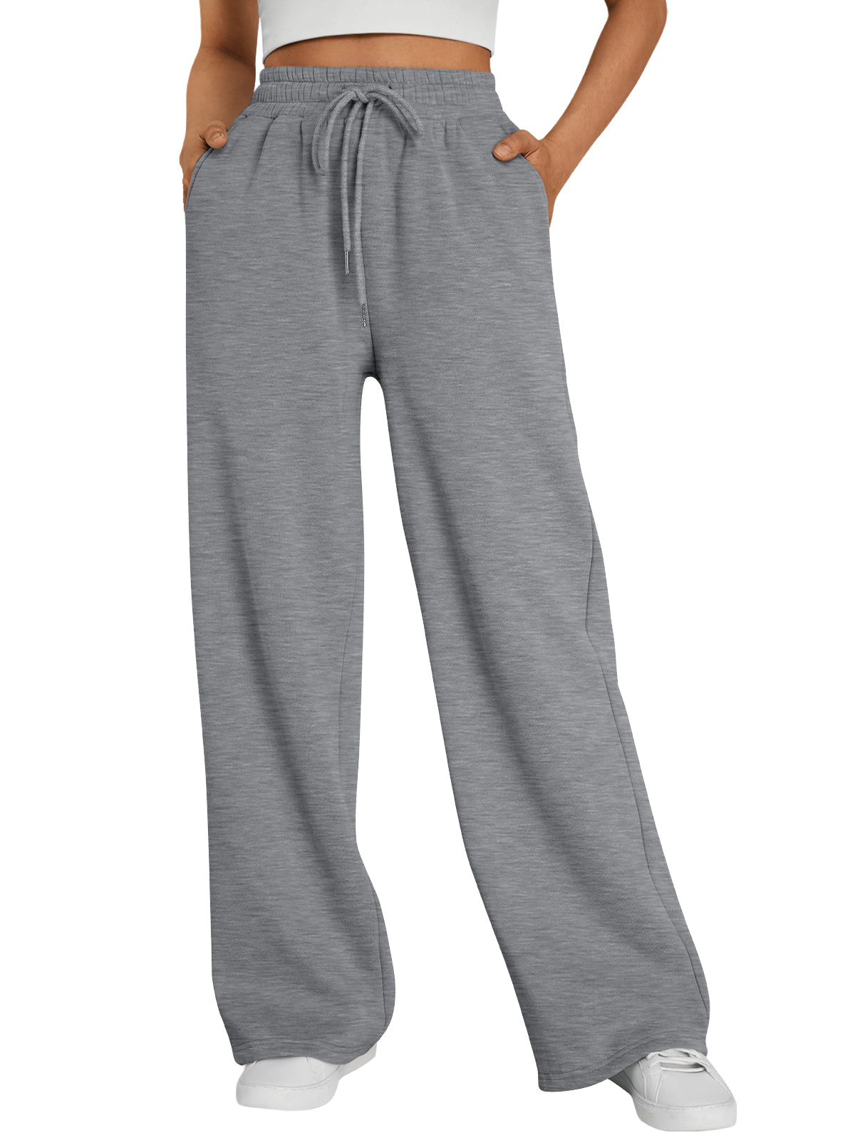 SUNBS Wide Leg Sweatpants Womens Cargo High Waisted Baggy Lounge Pants Drawstring Athletic Cotton Joggers with Pockets 2025