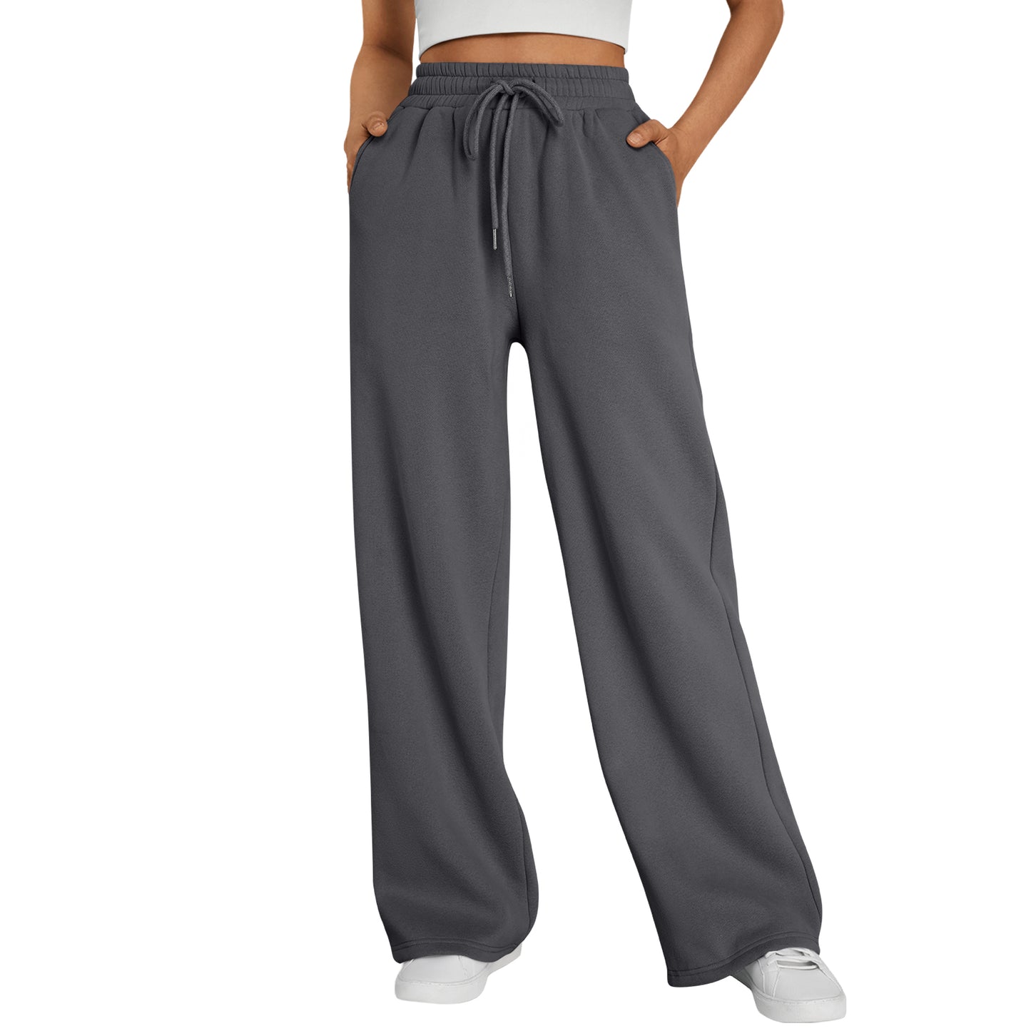 SUNBS Wide Leg Sweatpants Womens Cargo High Waisted Baggy Lounge Pants Drawstring Athletic Cotton Joggers with Pockets 2025