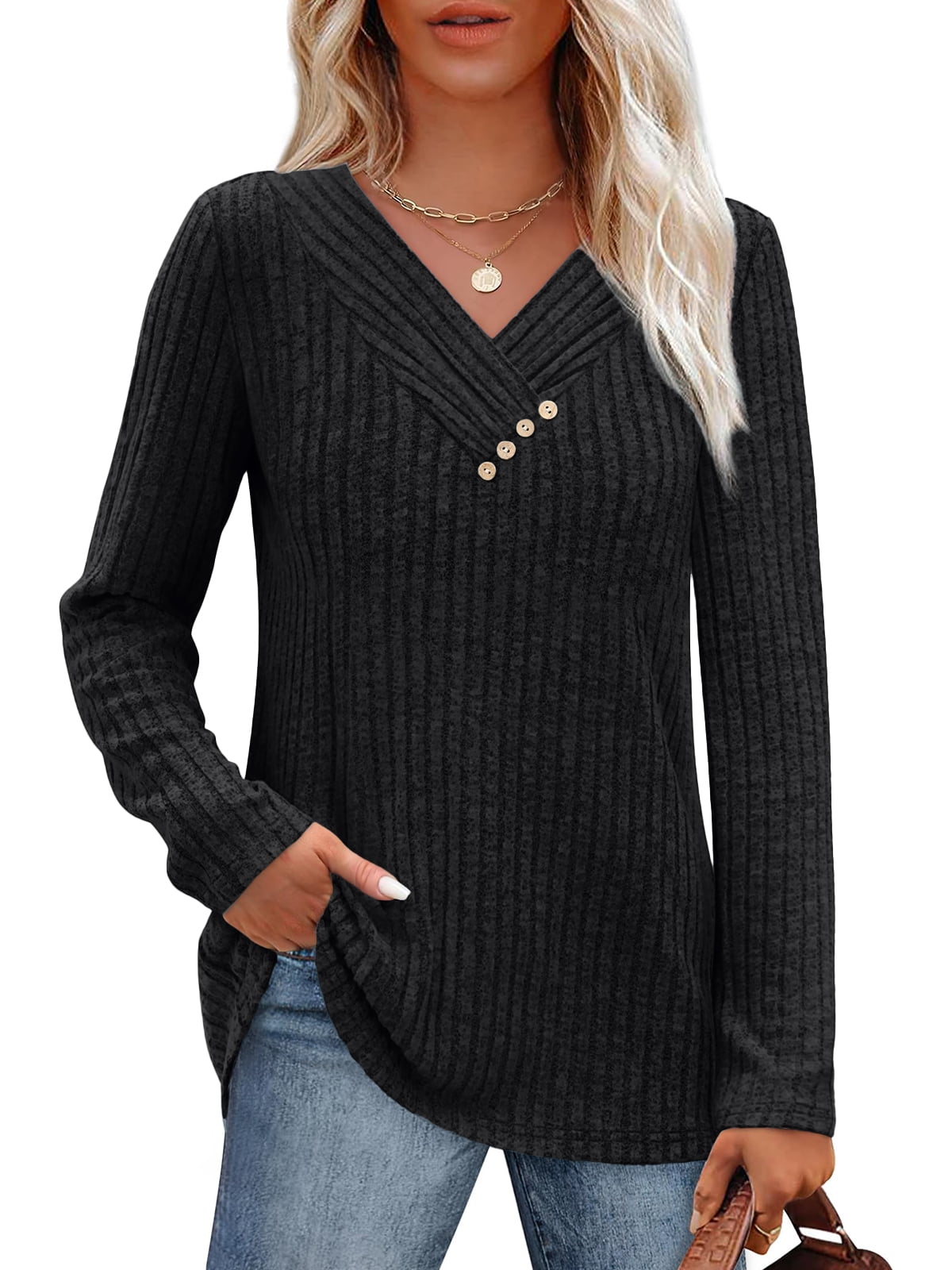 SUNBS Womens Fall Long Sleeve Tunic Tops