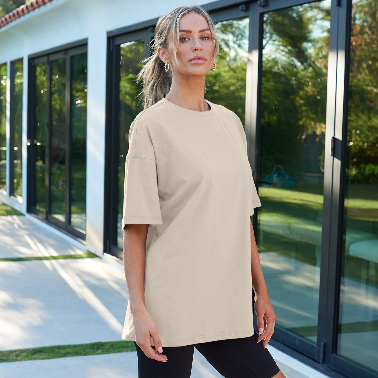 SUNBS Plus Size Tops for Women Workout T Shirts Short Sleeve Spring Tee Summer Clothes 2025