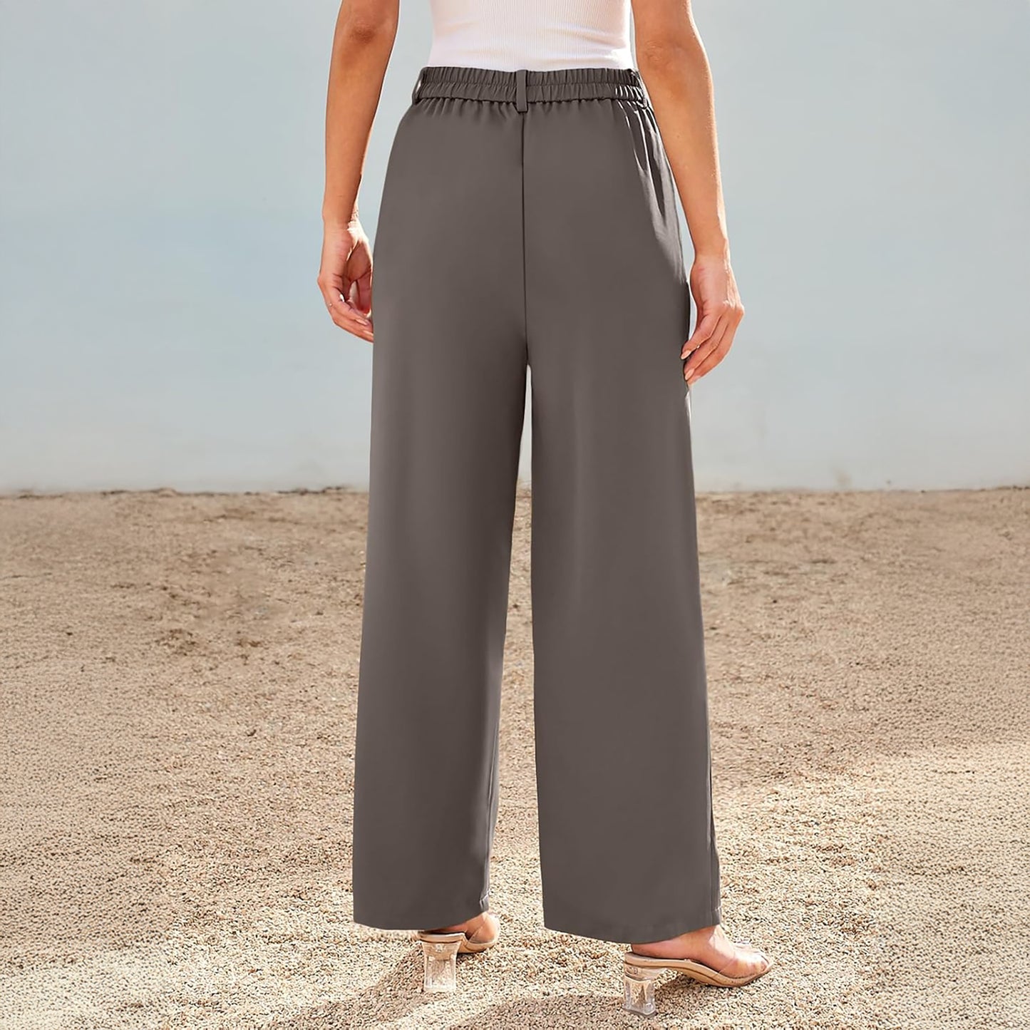 SUNBS Wide Leg Pants Women Dress Work High Waisted Business Casual Pants Yoga Cargo Sweatpants with Pockets 2025
