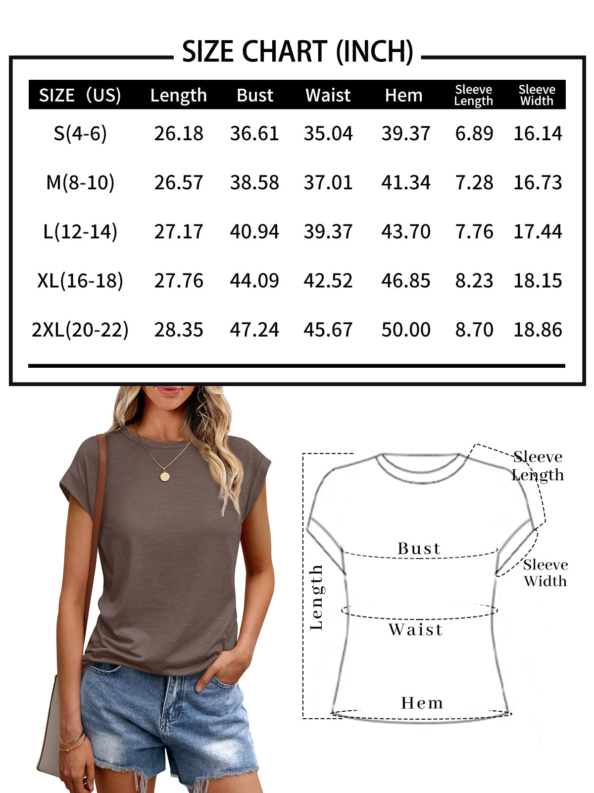SUNBS Womens Tops Loose Fit Casual Basic T Shirts Business Trendy Clothes 2025