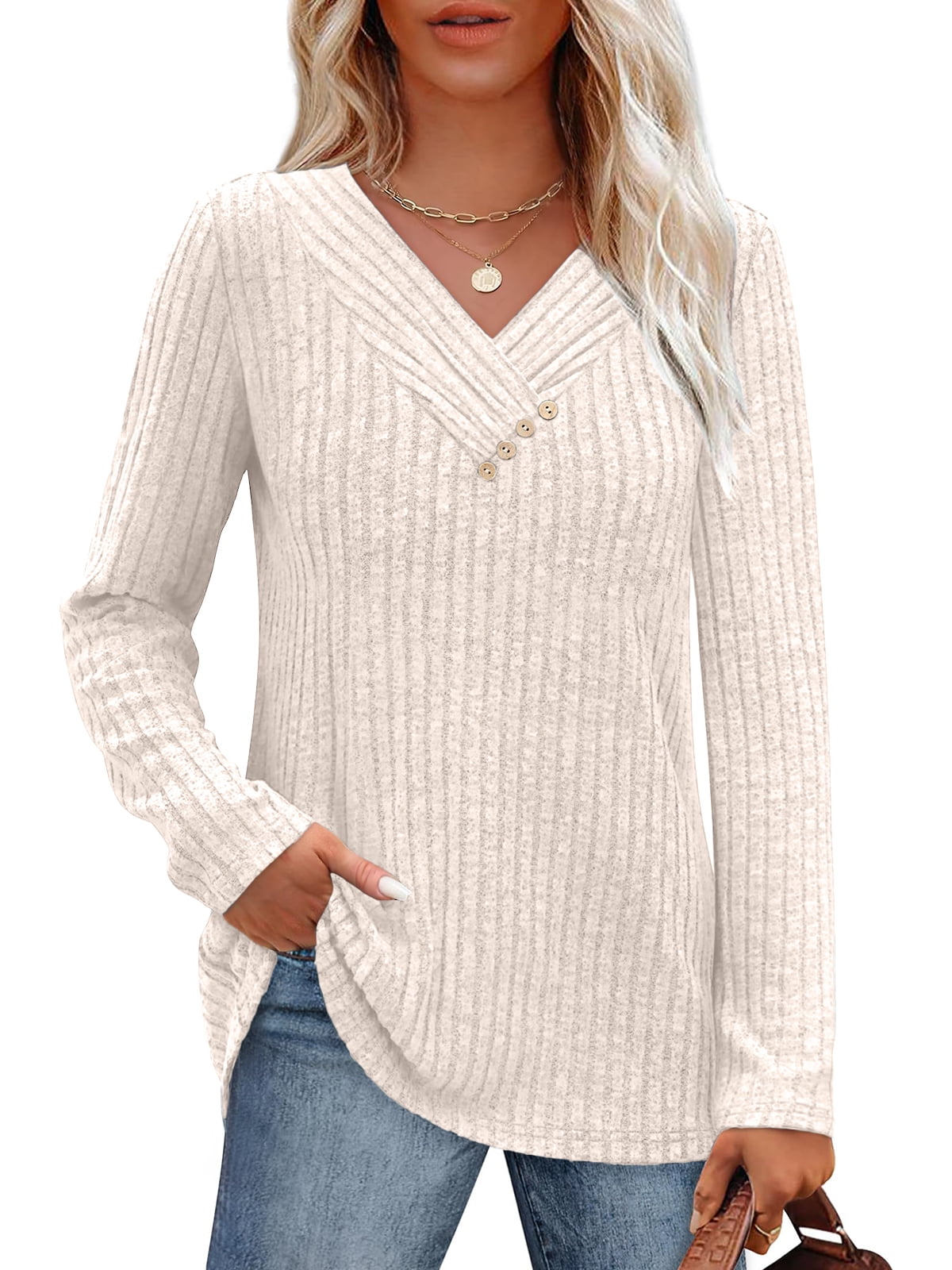 SUNBS Womens Fall Long Sleeve Tunic Tops