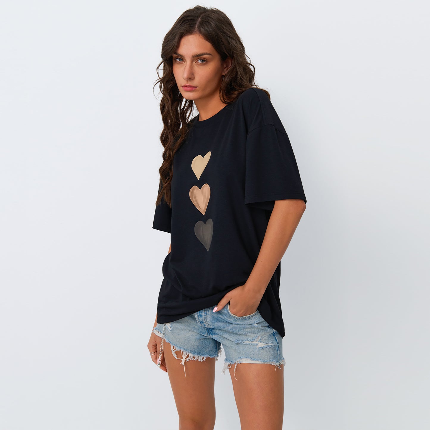 SUNBS Womens Loose Fit Graphic Tees Sun & Moon Oversized Casual T-Shirts for Women Summer Tops 2025