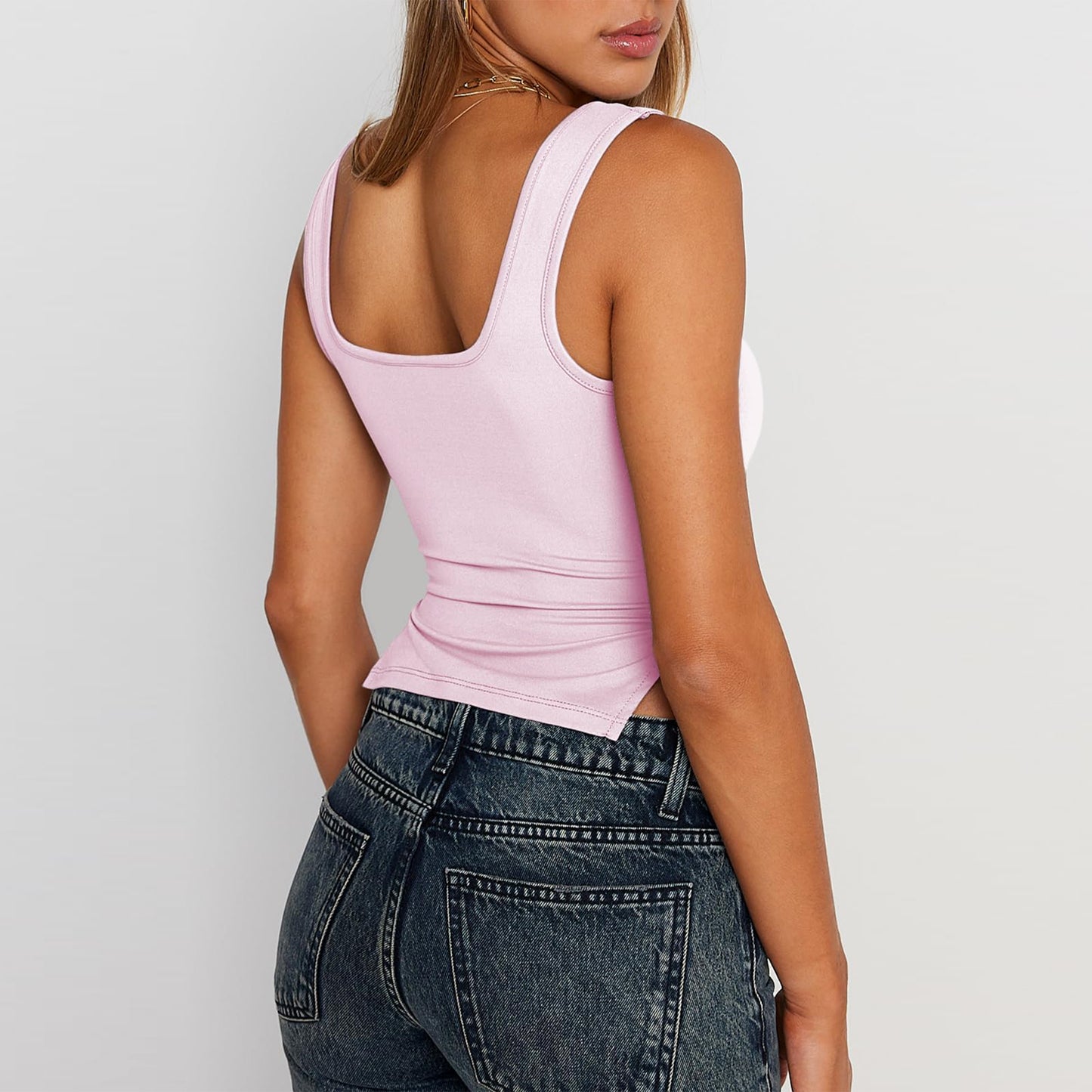 SUNBS Womens Going Out Crop Tops Backless Tank Tops Summer Y2k Teen Girls Basics Cute Clothes