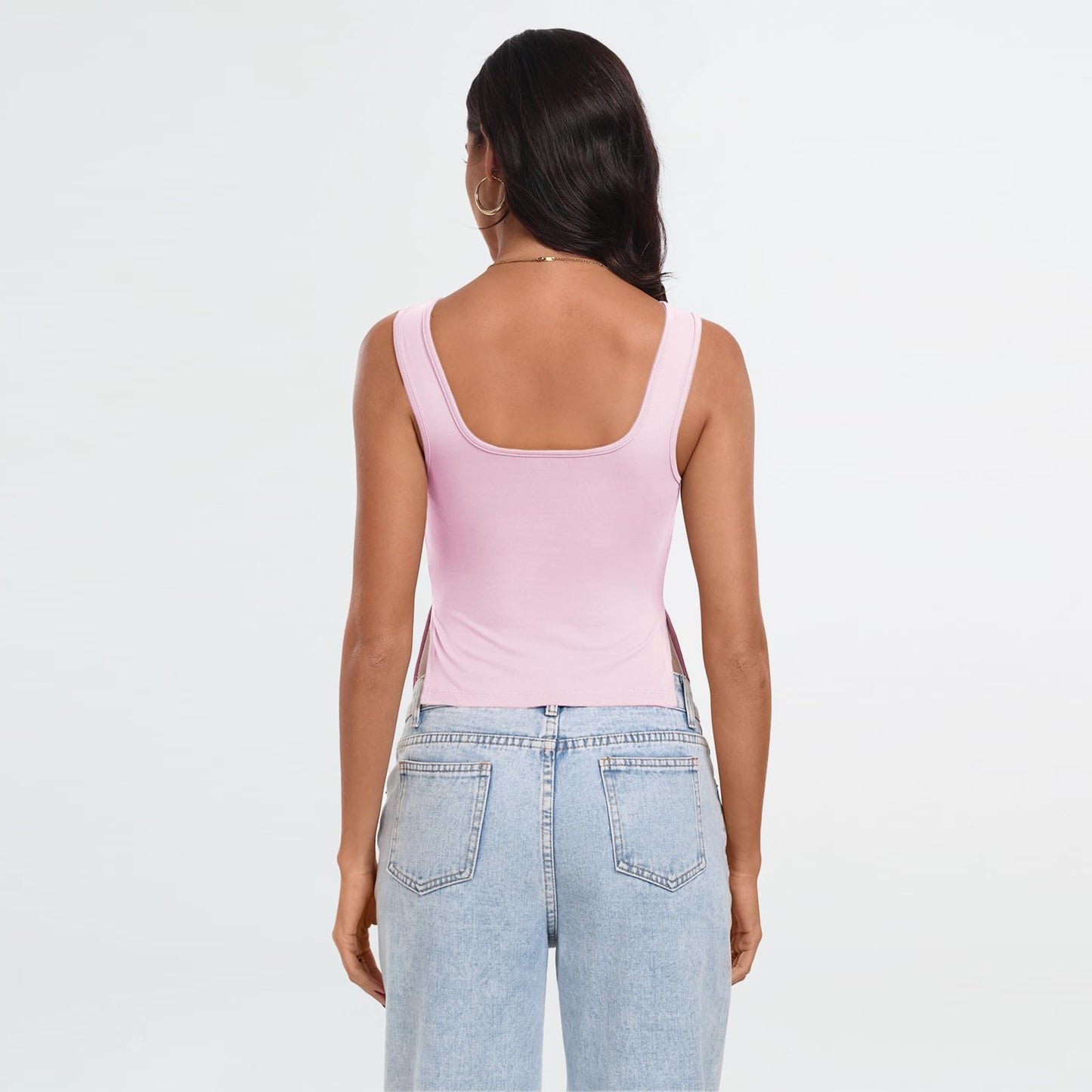 SUNBS Womens Going Out Crop Tops Backless Tank Tops Summer Y2k Teen Girls Basics Cute Clothes