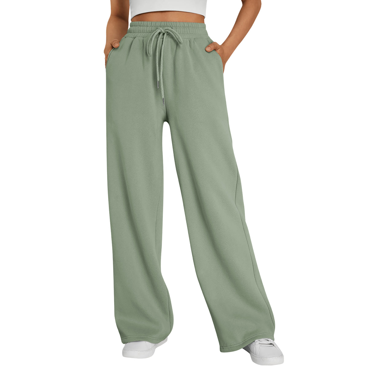 SUNBS Wide Leg Sweatpants Womens Cargo High Waisted Baggy Lounge Pants Drawstring Athletic Cotton Joggers with Pockets 2025
