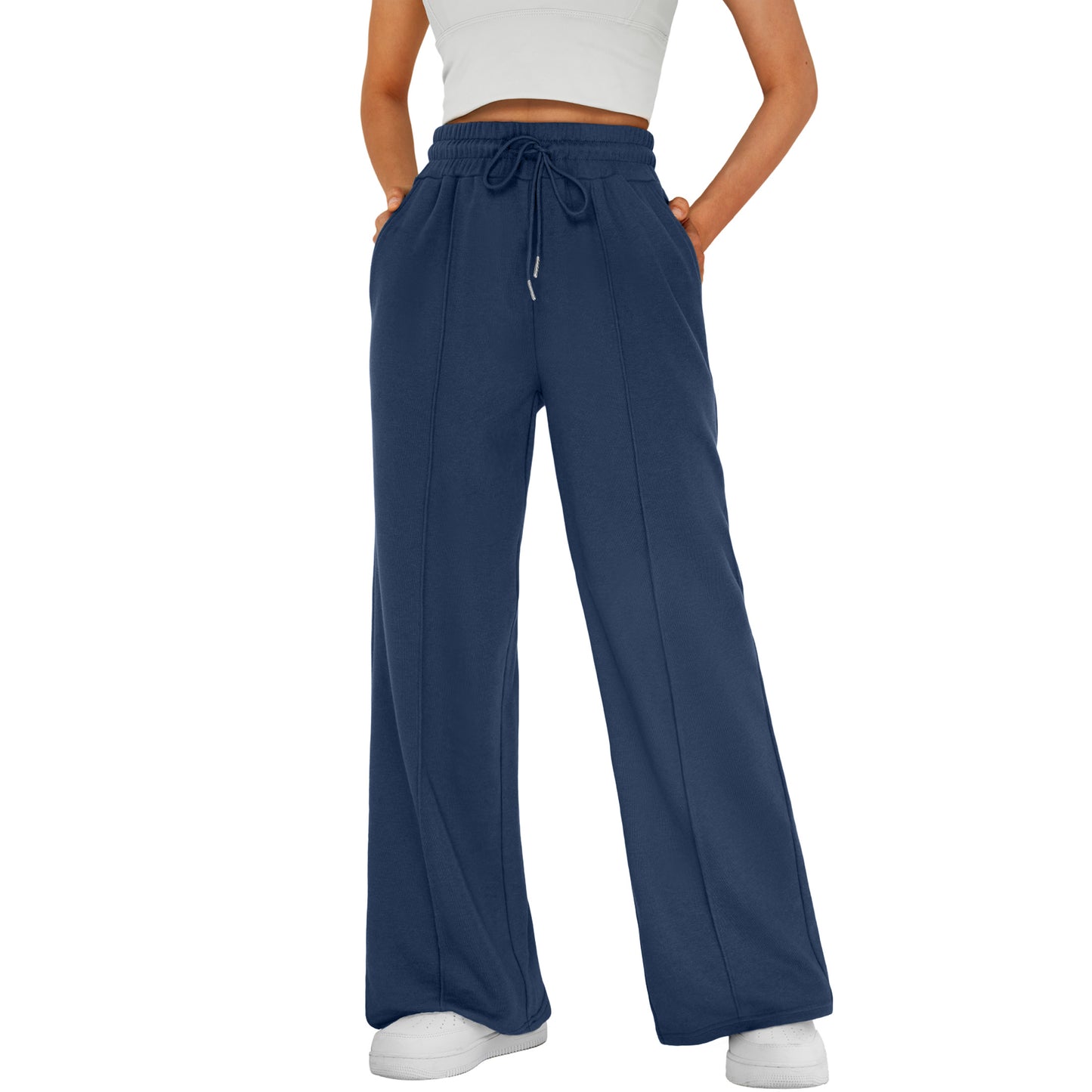 SUNBS Wide Leg Pants Womens Cargo Sweatpants Yoga Work Baggy Lounge Drawstring Elevated Seams Joggers with Pockets 2025