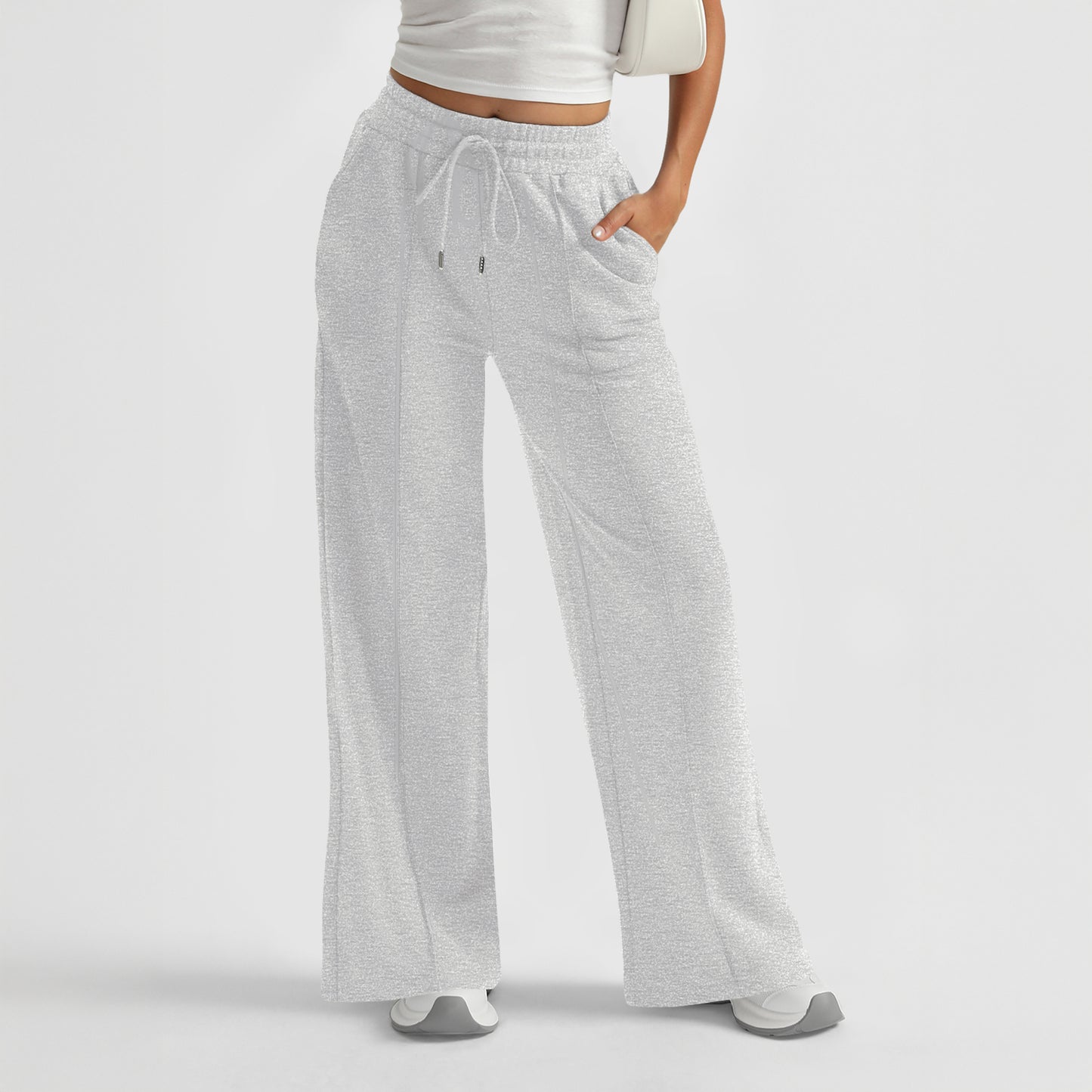 SUNBS Wide Leg Pants Womens Cargo Sweatpants Yoga Work Baggy Lounge Drawstring Elevated Seams Joggers with Pockets 2025