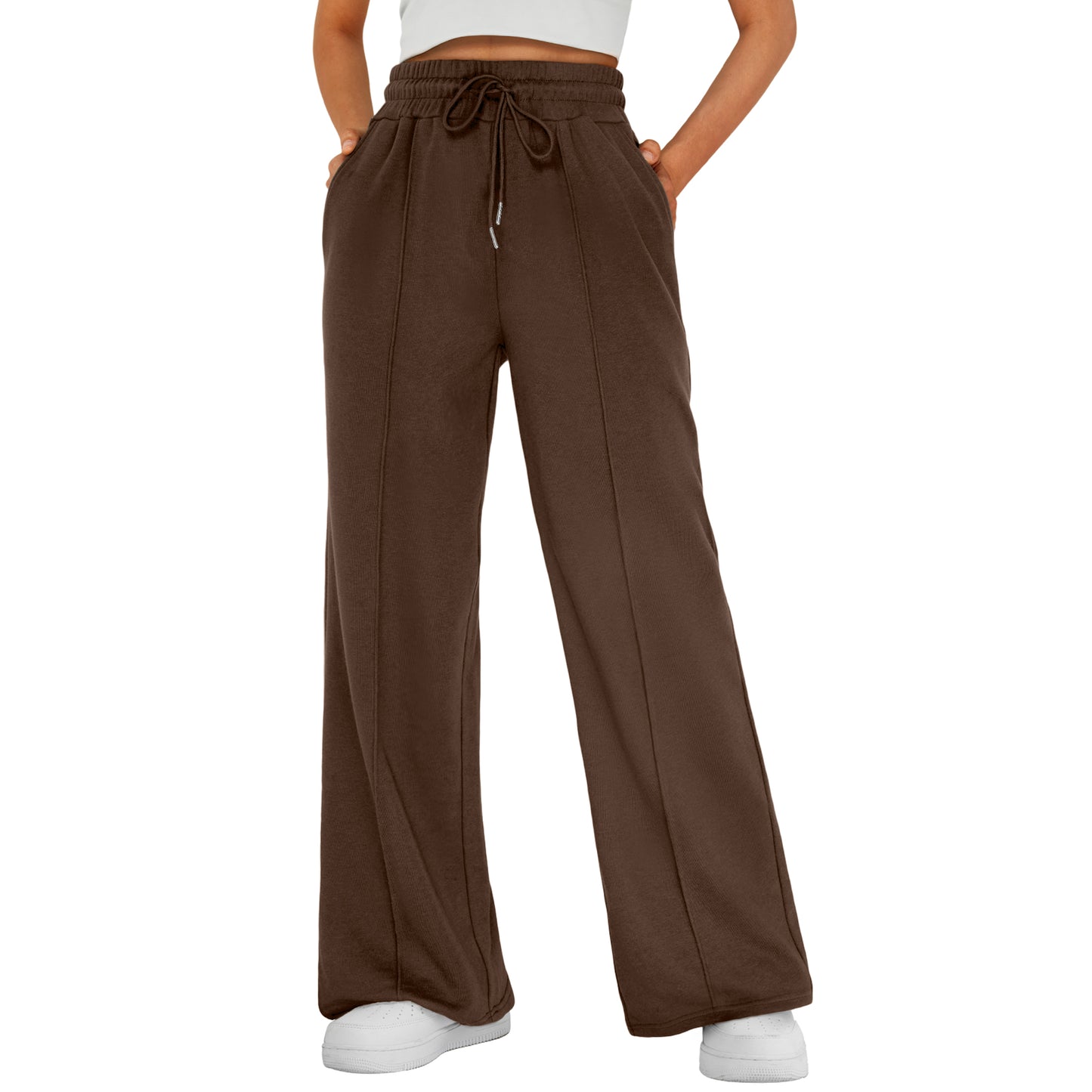 SUNBS Wide Leg Pants Womens Cargo Sweatpants Yoga Work Baggy Lounge Drawstring Elevated Seams Joggers with Pockets 2025