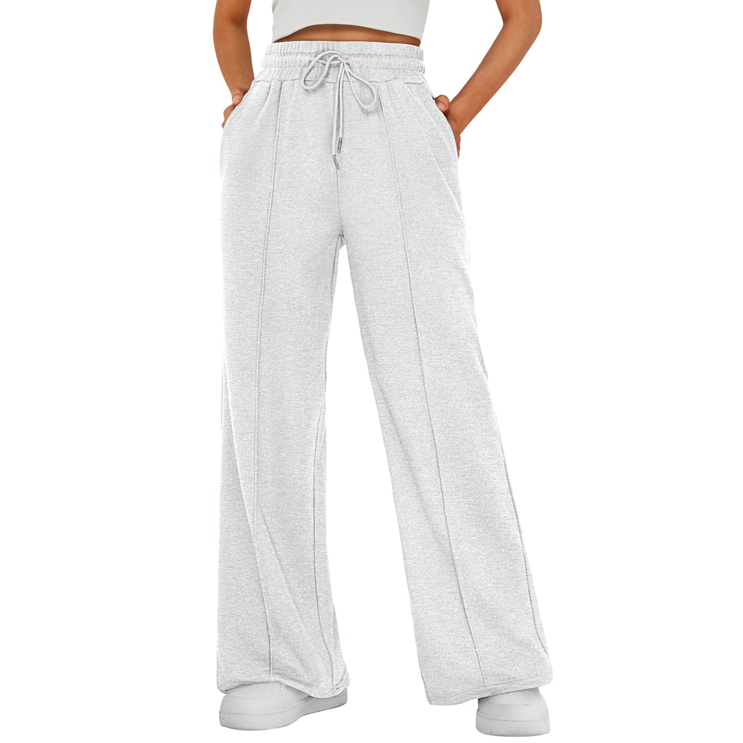 SUNBS Wide Leg Pants Womens Cargo Sweatpants Yoga Work Baggy Lounge Drawstring Elevated Seams Joggers with Pockets 2025