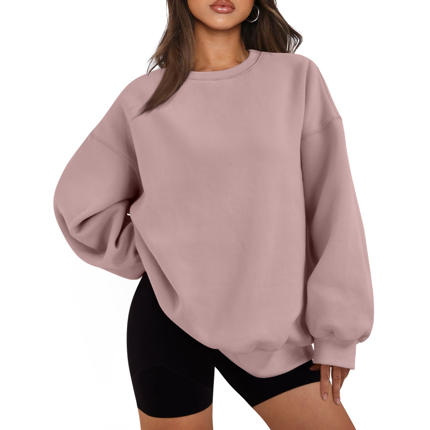 SUNBS Oversized Sweatshirts for Women Crewneck Y2k Sweaters Casual Tops Comfy Fall Fashion Pullover Outfits Winter Clothes 2024