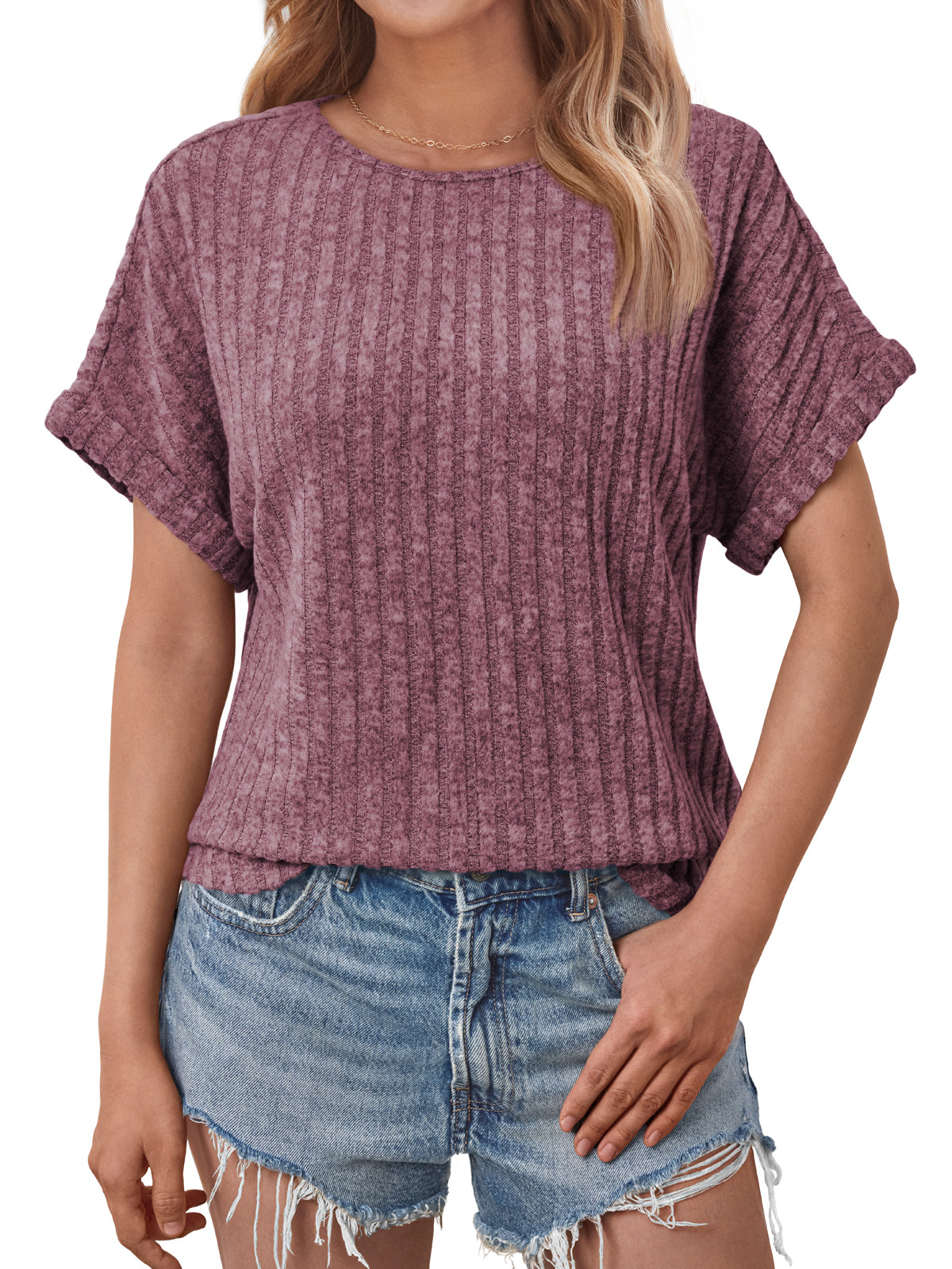 SUNBS Women Blouses Summer Sweaters Short Sleeve Tunic Tops Dressy Casual Business Shirts 2025