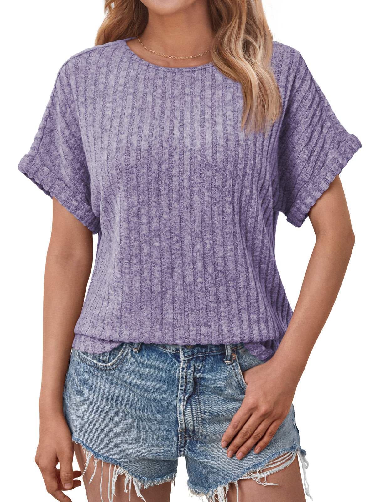 SUNBS Women Blouses Summer Sweaters Short Sleeve Tunic Tops Dressy Casual Business Shirts 2025