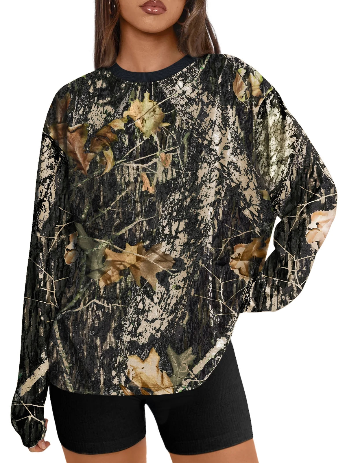 SUNBS T Shirts for Women Oversized Long Sleeve Basic Crewneck Tee Fall Winter Casual Blouses, Sizes S-3XL