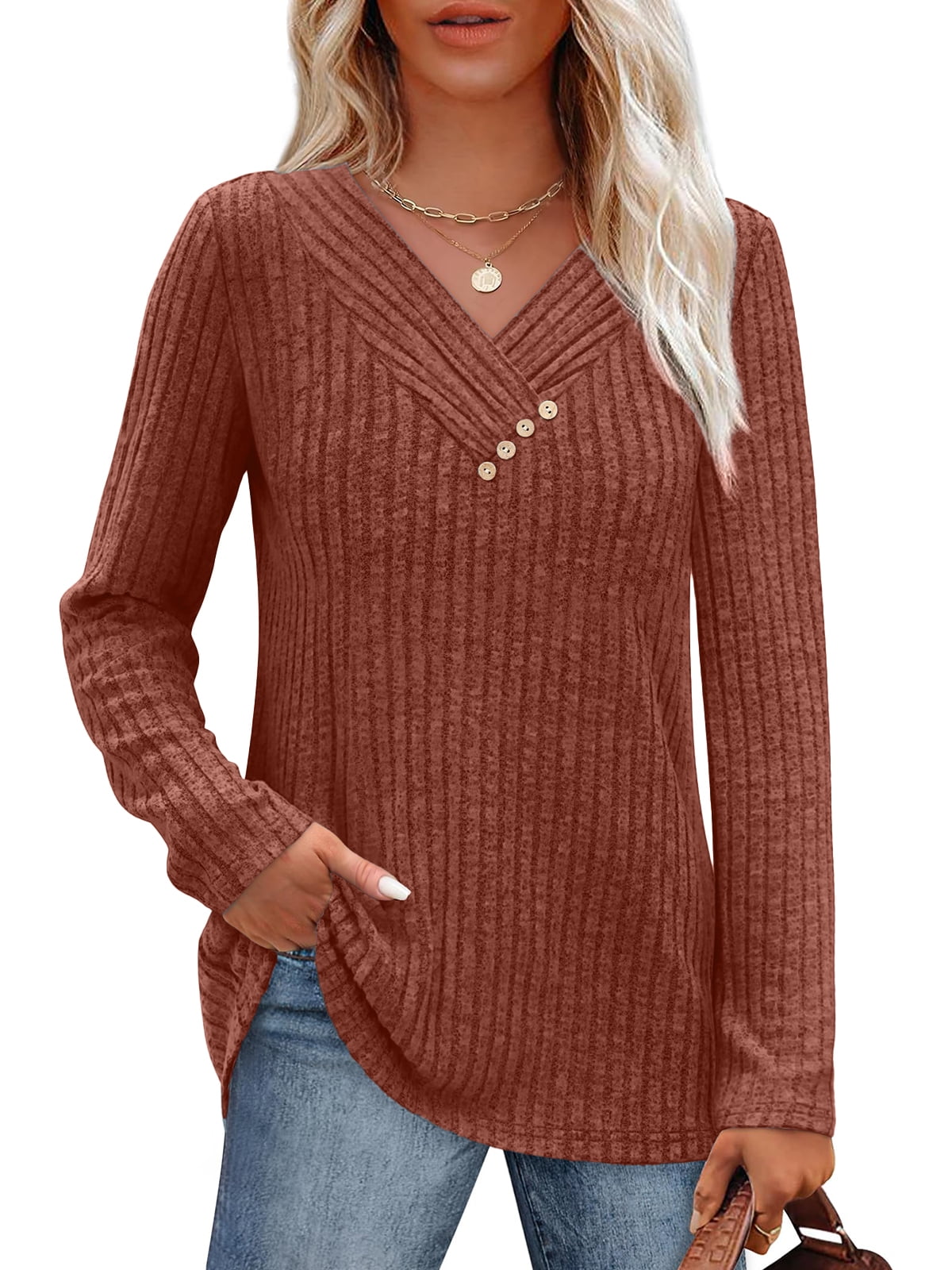 SUNBS Womens Fall Long Sleeve Tunic Tops