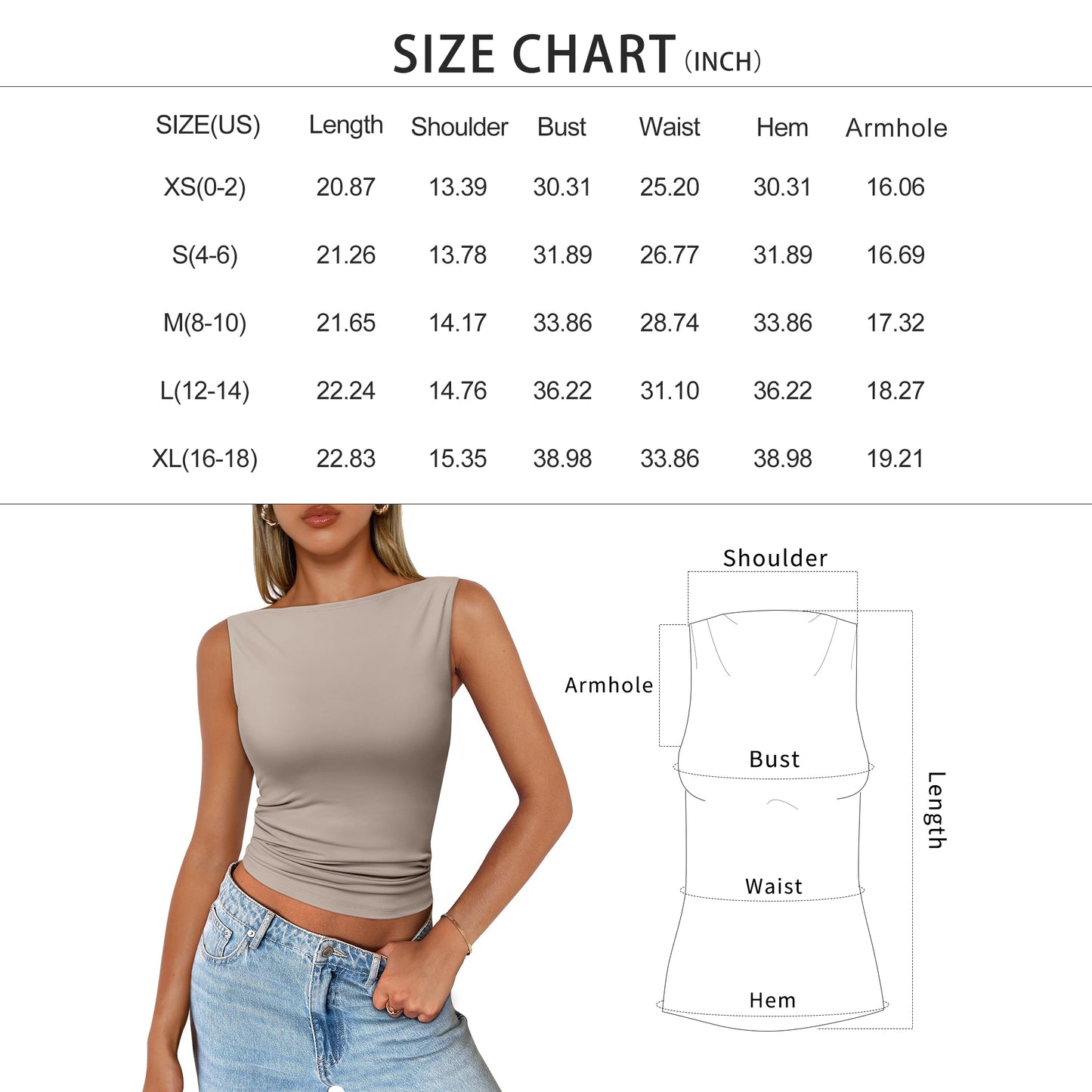 SUNBS Women Going Out Casual Tank Tops Spring Summer Basic Cute 2024 Sleeveless Shirt Y2K Fashion Outfit Clothes