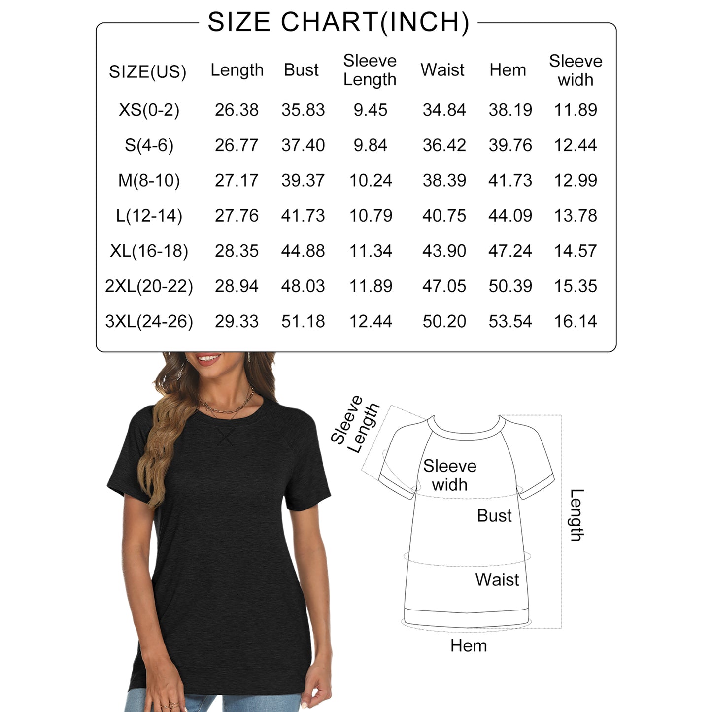 SUNBS Womens Short Sleeve Crew Neck T Shirts Casual Plain Summer Tops for Women 2025