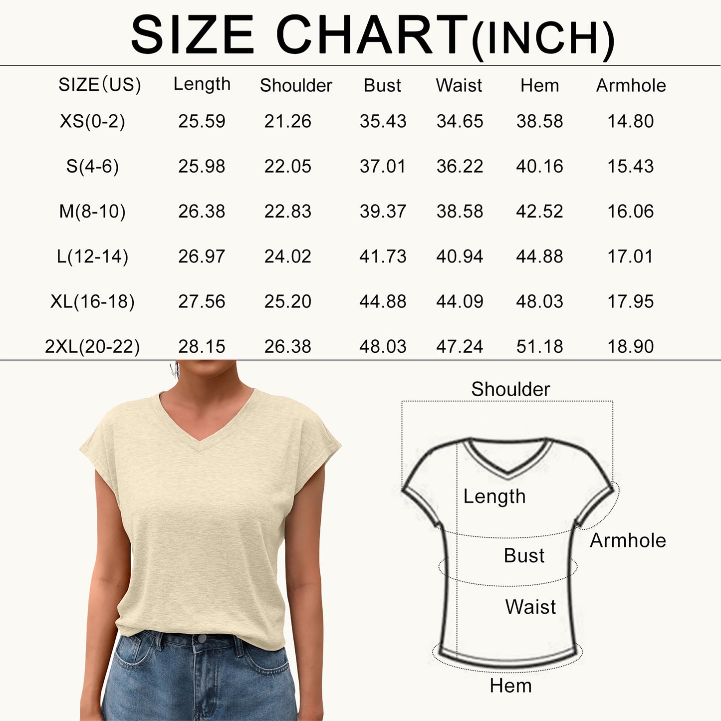 SUNBS Womens Casual V Neck Shirts Basic Plain T Shirts Cute Tops for Women Summer Clothes 2025