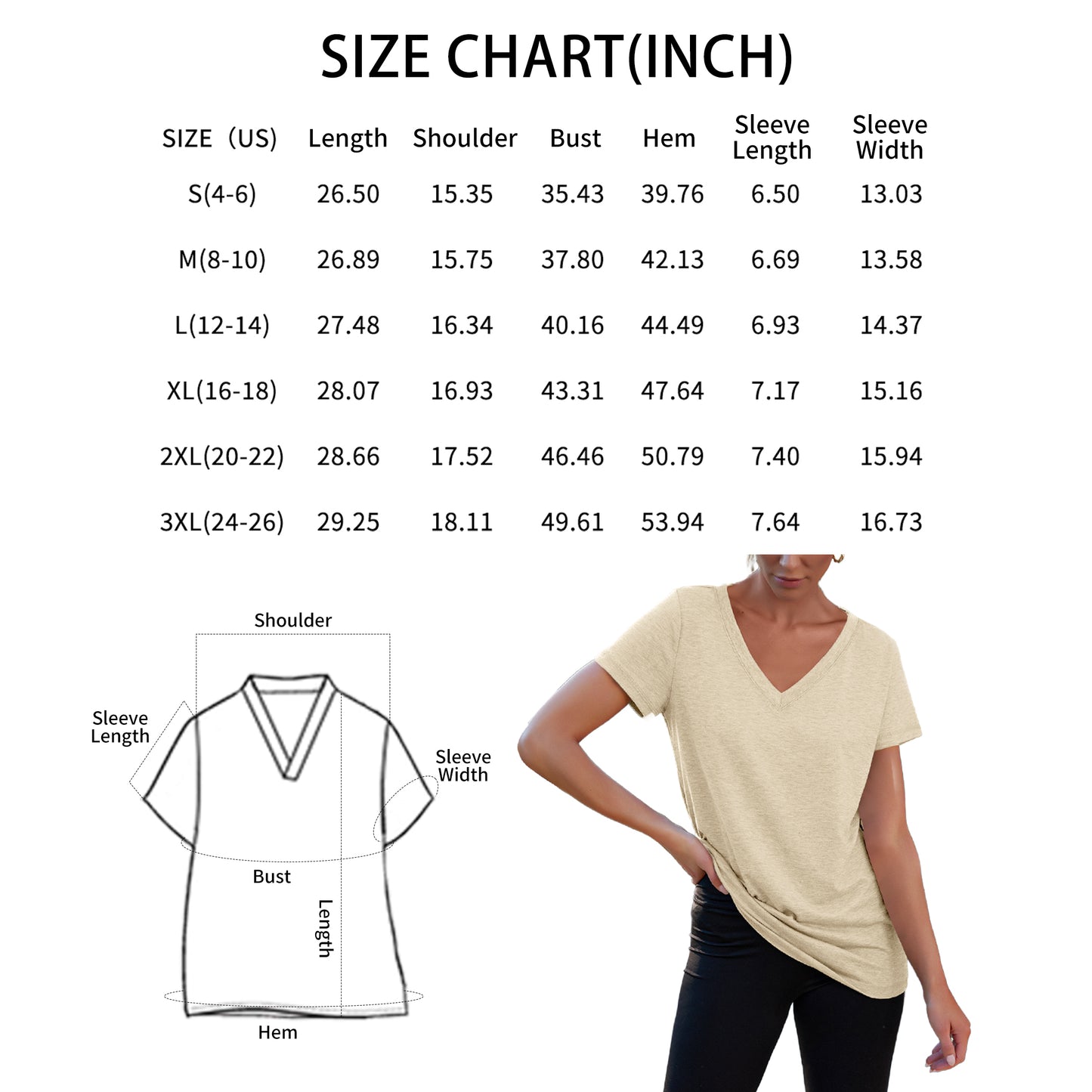 SUNBS Womens Short Sleeve V Neck T Shirts Casual Summer Tops for Women 2025