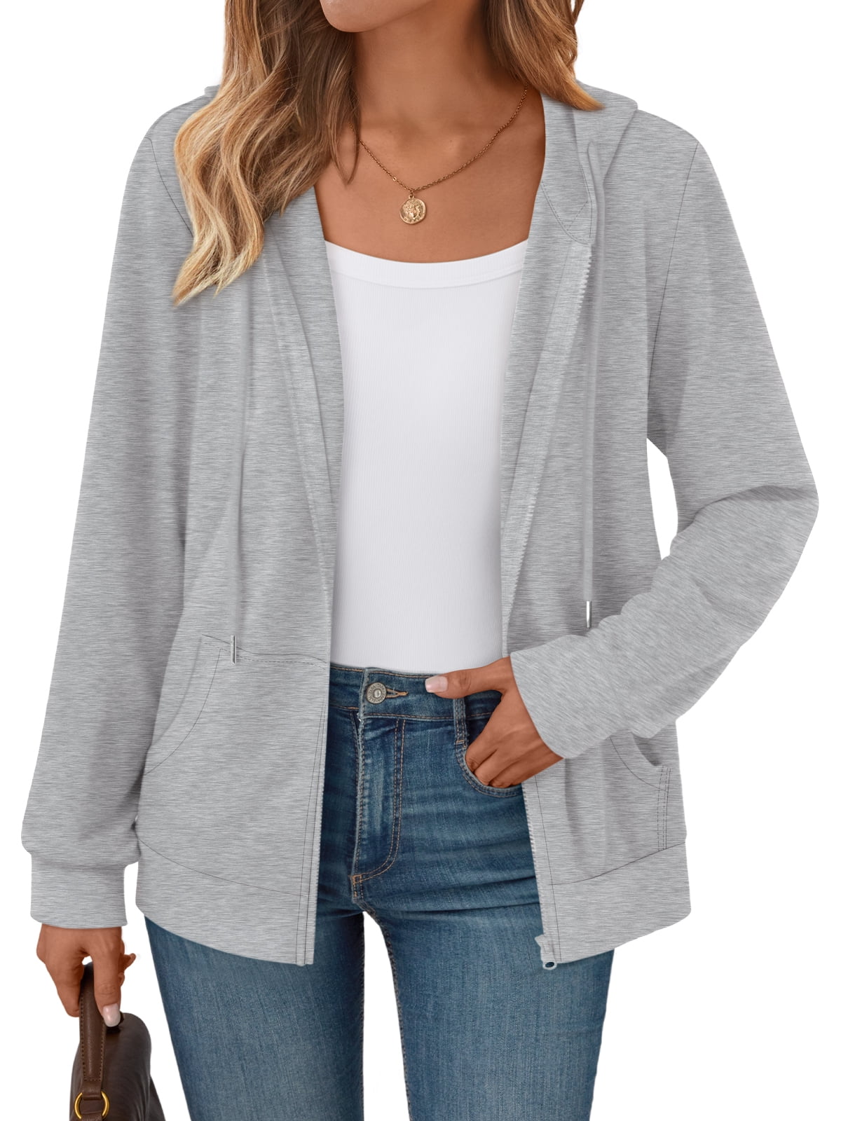 SUNBS Drawstring Zip Up Hoodies for Women Fleece Oversized Sweatshirts 2025 Fall Fashion Outfits Casual Y3k Jackets