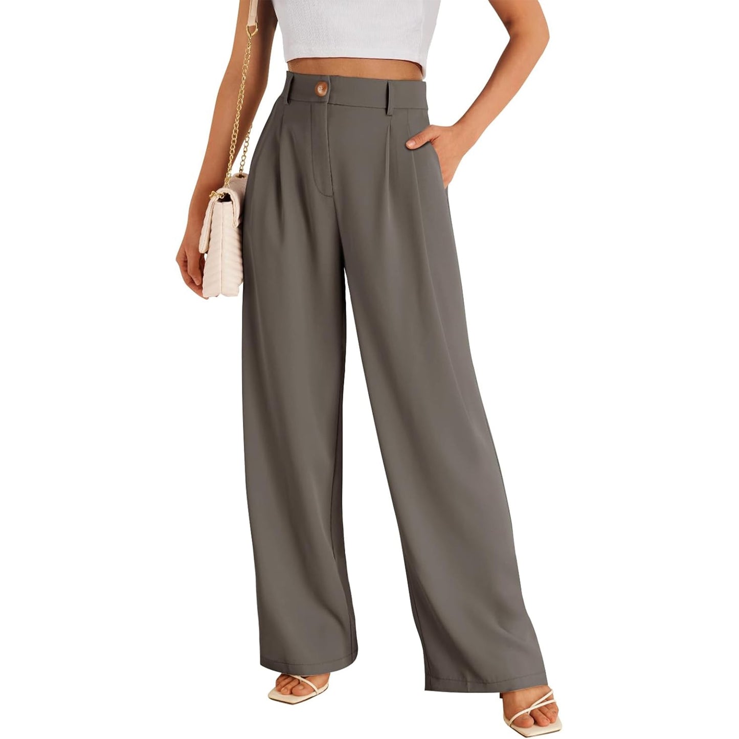 SUNBS Wide Leg Pants Women Dress Work High Waisted Business Casual Pants Yoga Cargo Sweatpants with Pockets 2025