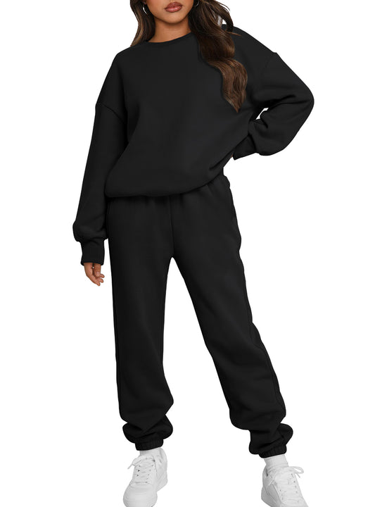 SUNBS Sweatsuits Women 2 Piece Outfits Two Piece Crewneck Sweatshirts Sets Lounge Fall Sweatpants 2025 Tracksuits