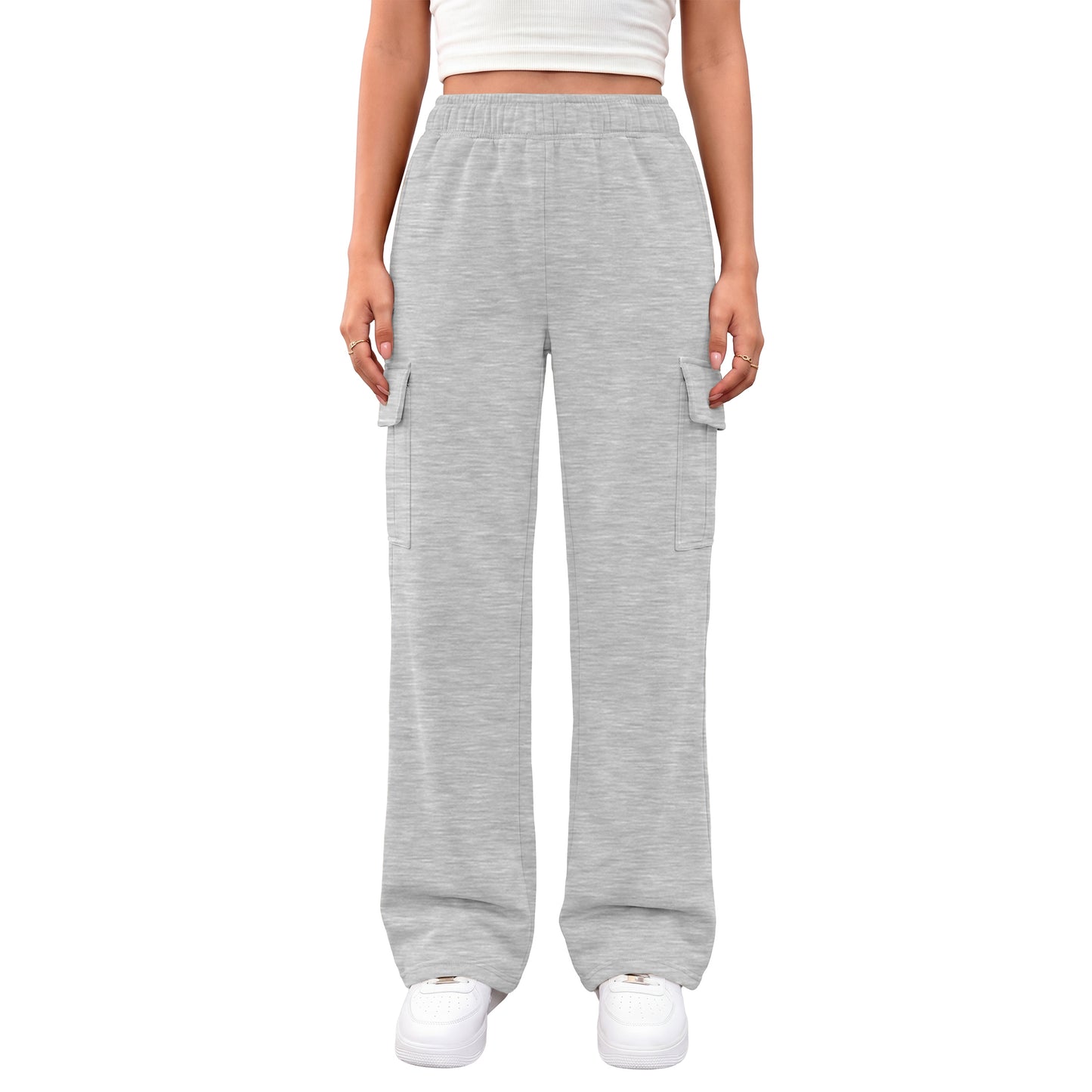 SUNBS Wide Leg Pants Womens Cargo Pants Casual Pants Drawstring Pants with Pockets
