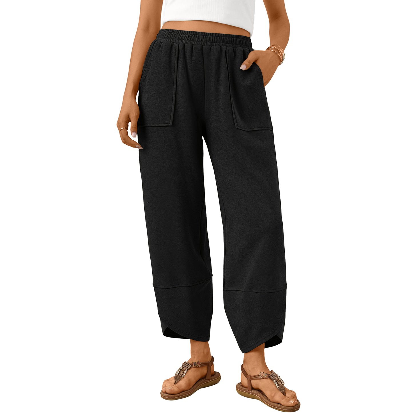 SUNBS Women's Wide Leg Pants Soft Blend with Pockets for Casual