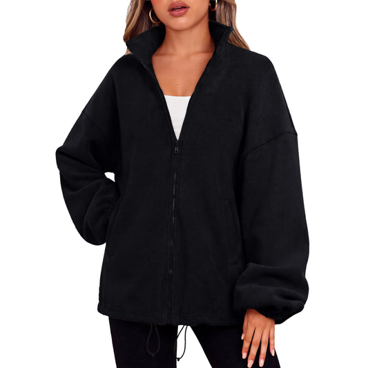 SUNBS Womens Fleece Jackets Zip Up Oversized Sweatshirts Winter Clothes Long Sleeve Sherpa Fall Outfits Fashion