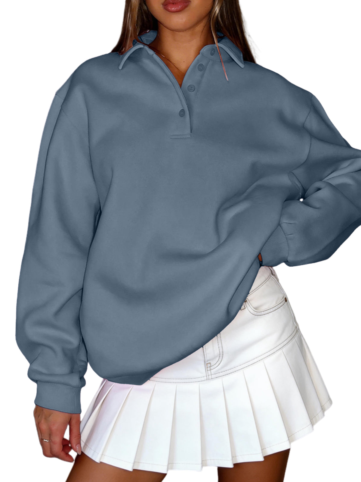 SUNBS Womens Oversized Sweatshirts Long Sleeve Tops Fall Fashion Outfits