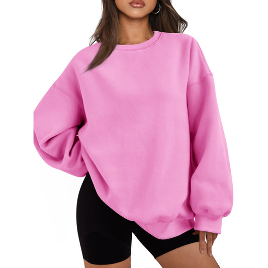 SUNBS Oversized Sweatshirts for Women Crewneck Y2k Sweaters Casual Tops Comfy Fall Fashion Pullover Outfits Winter Clothes 2024