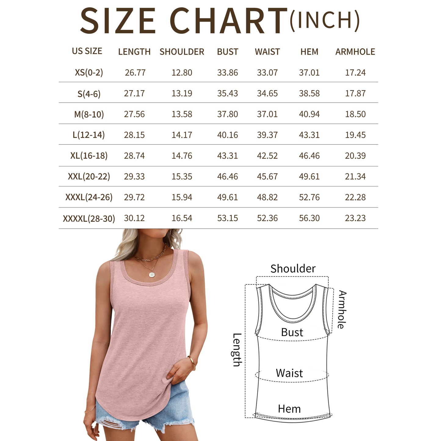 SUNBS Loose Fit Tank Tops for Women Casual Crewneck Sleeveless Summer Tee 2025