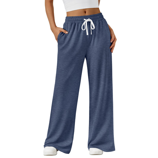 SUNBS Wide Leg Sweatpants Womens Pants Baggy Lounge Casual Pants Drawstring Womens Pants with Pockets