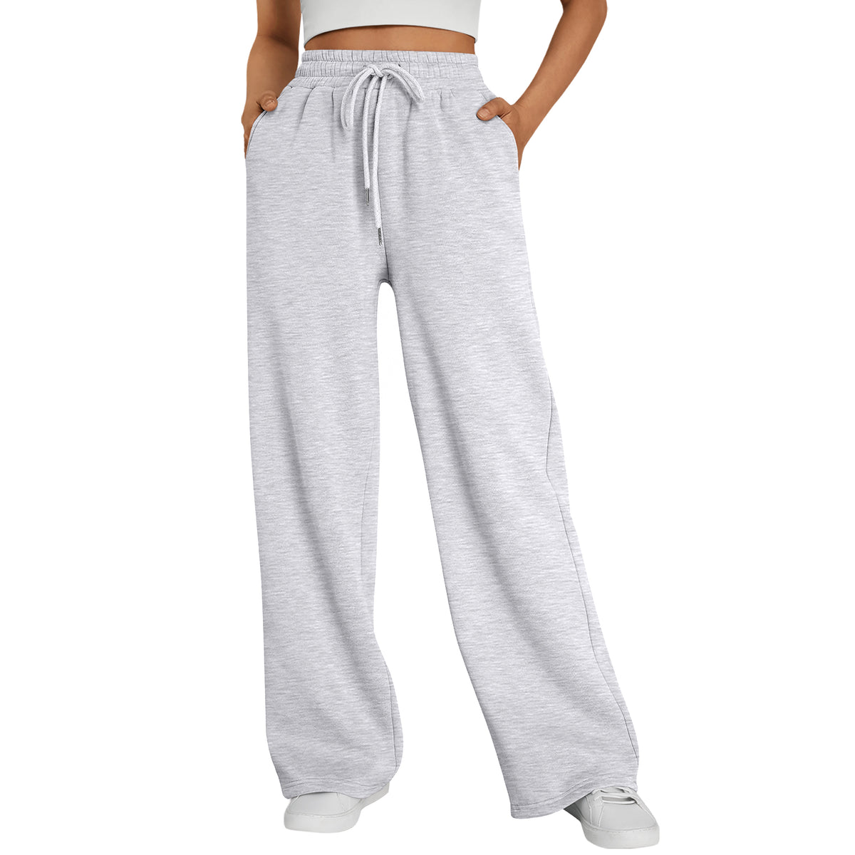 SUNBS Wide Leg Sweatpants Womens Cargo High Waisted Baggy Lounge Pants Drawstring Athletic Cotton Joggers with Pockets 2025